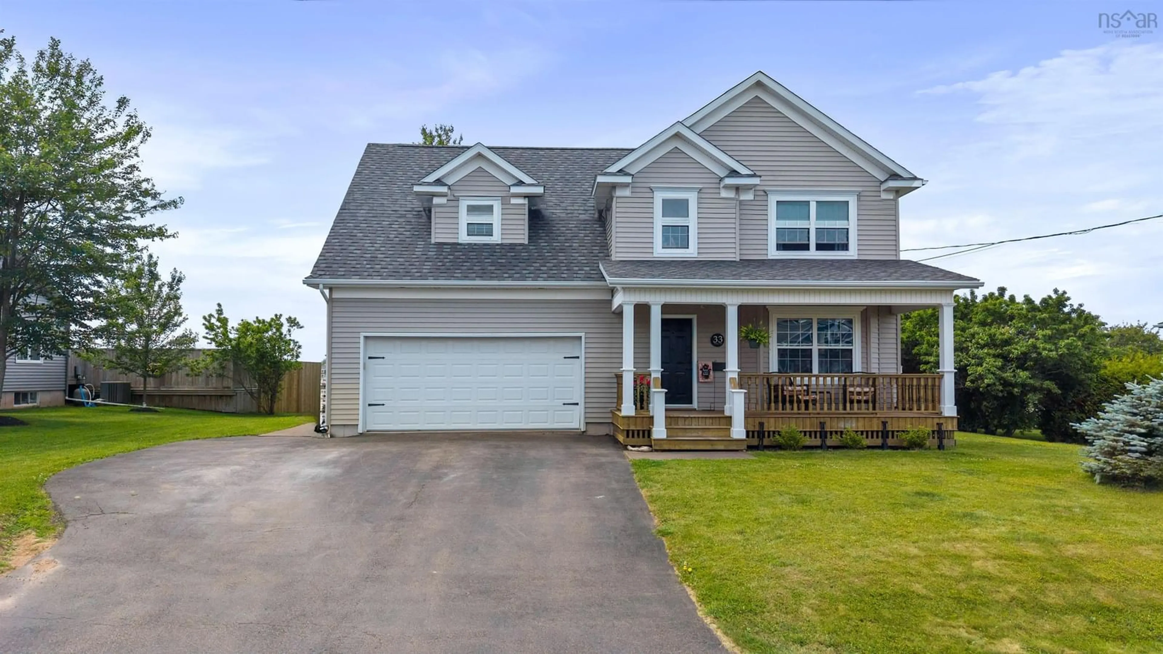 Home with vinyl exterior material, street for 33 Abbey Rd, Amherst Nova Scotia B4H 4V9