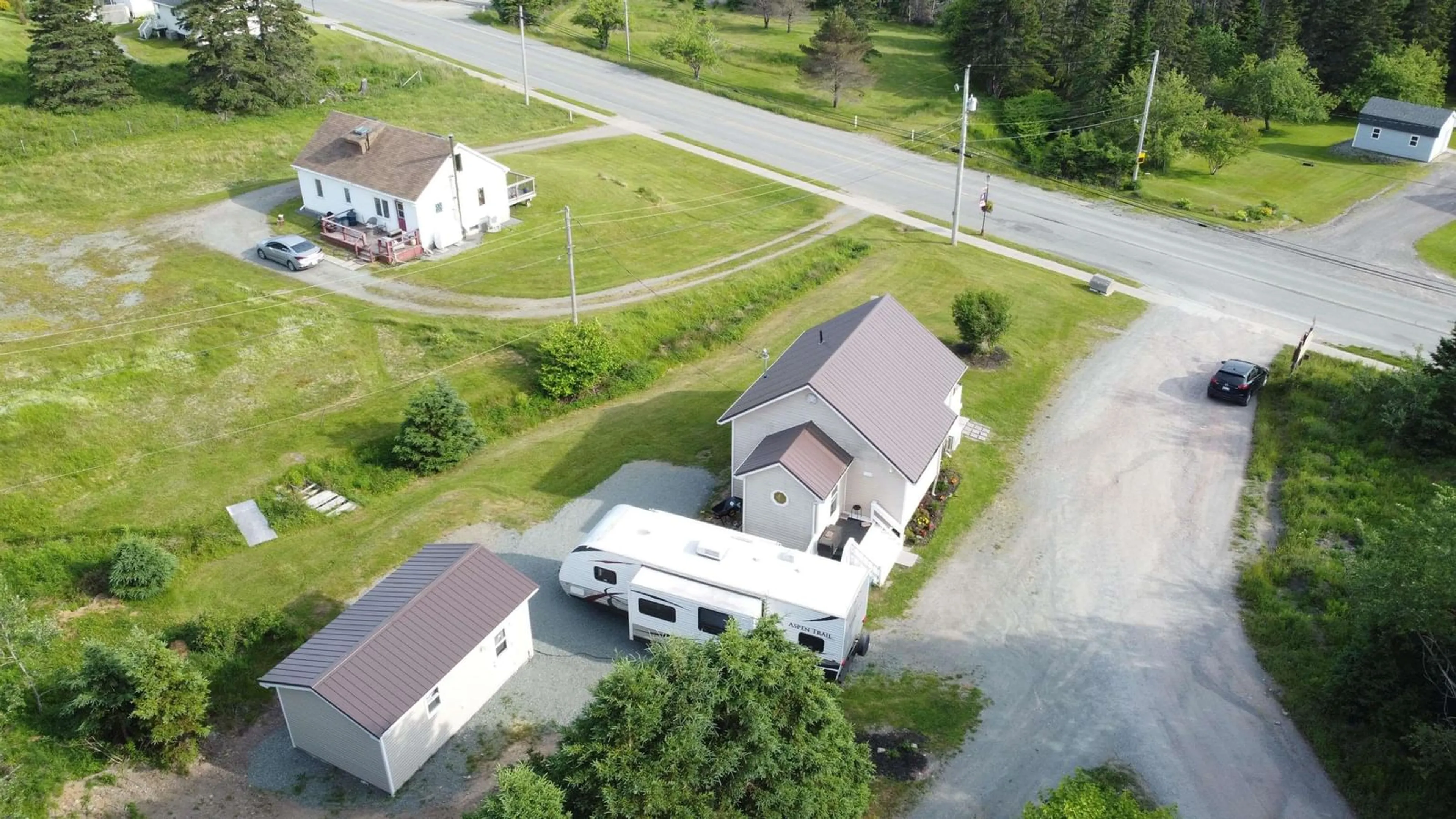 A pic from outside/outdoor area/front of a property/back of a property/a pic from drone, building for 9653 Grenville St, St. Peter's Nova Scotia B0E 3B0