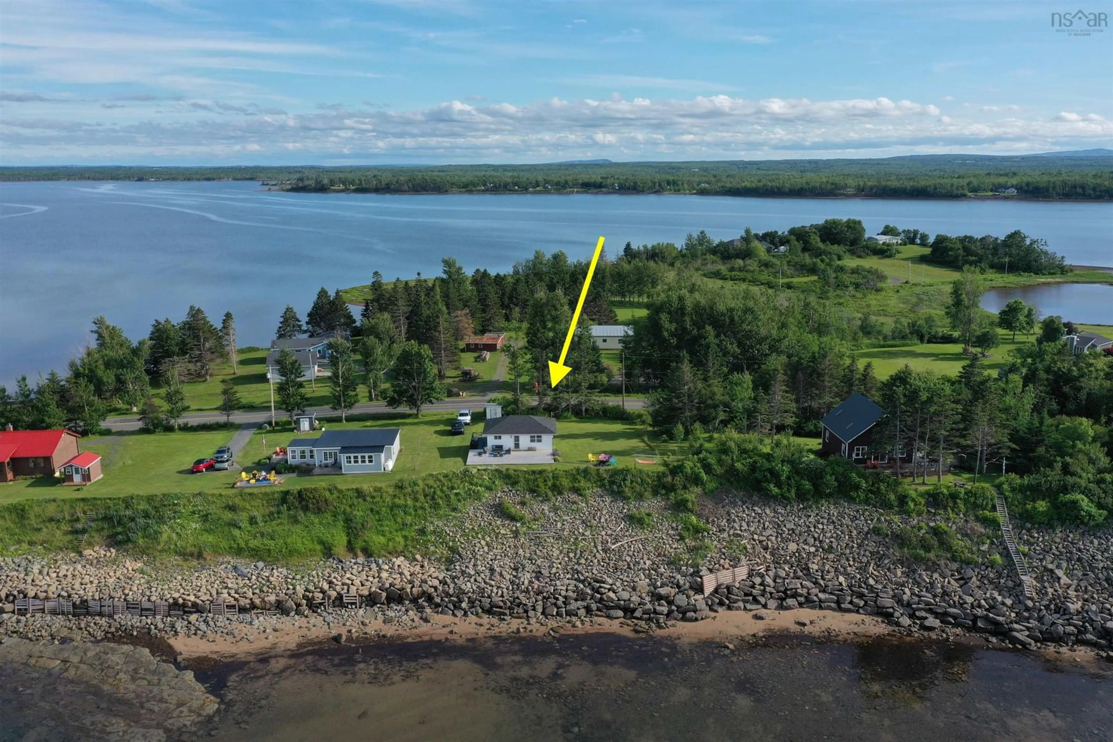 A pic from outside/outdoor area/front of a property/back of a property/a pic from drone, water/lake/river/ocean view for 535 Caribou Island Rd, Caribou Island Nova Scotia B0K 1H0