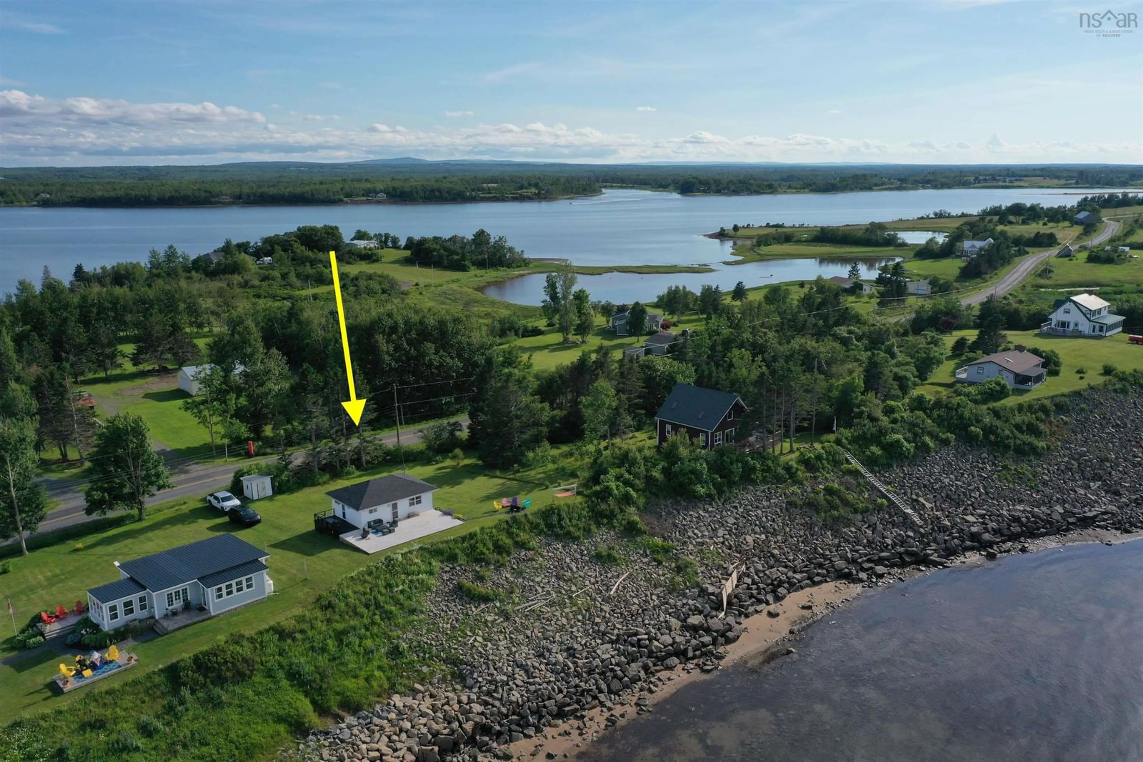 A pic from outside/outdoor area/front of a property/back of a property/a pic from drone, water/lake/river/ocean view for 535 Caribou Island Rd, Caribou Island Nova Scotia B0K 1H0