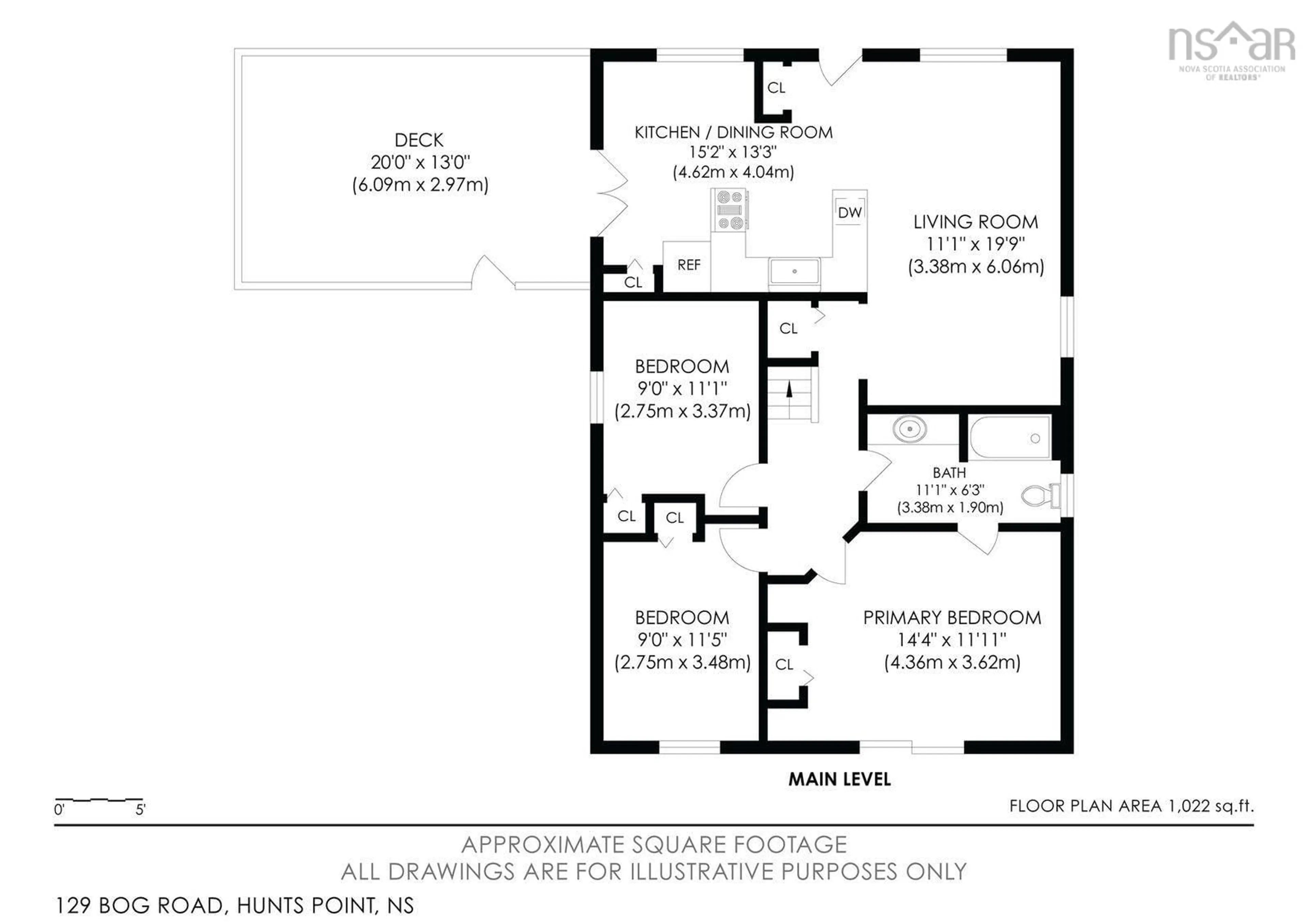 Floor plan for 129 Bog Rd, White Point Nova Scotia B0T 1K0