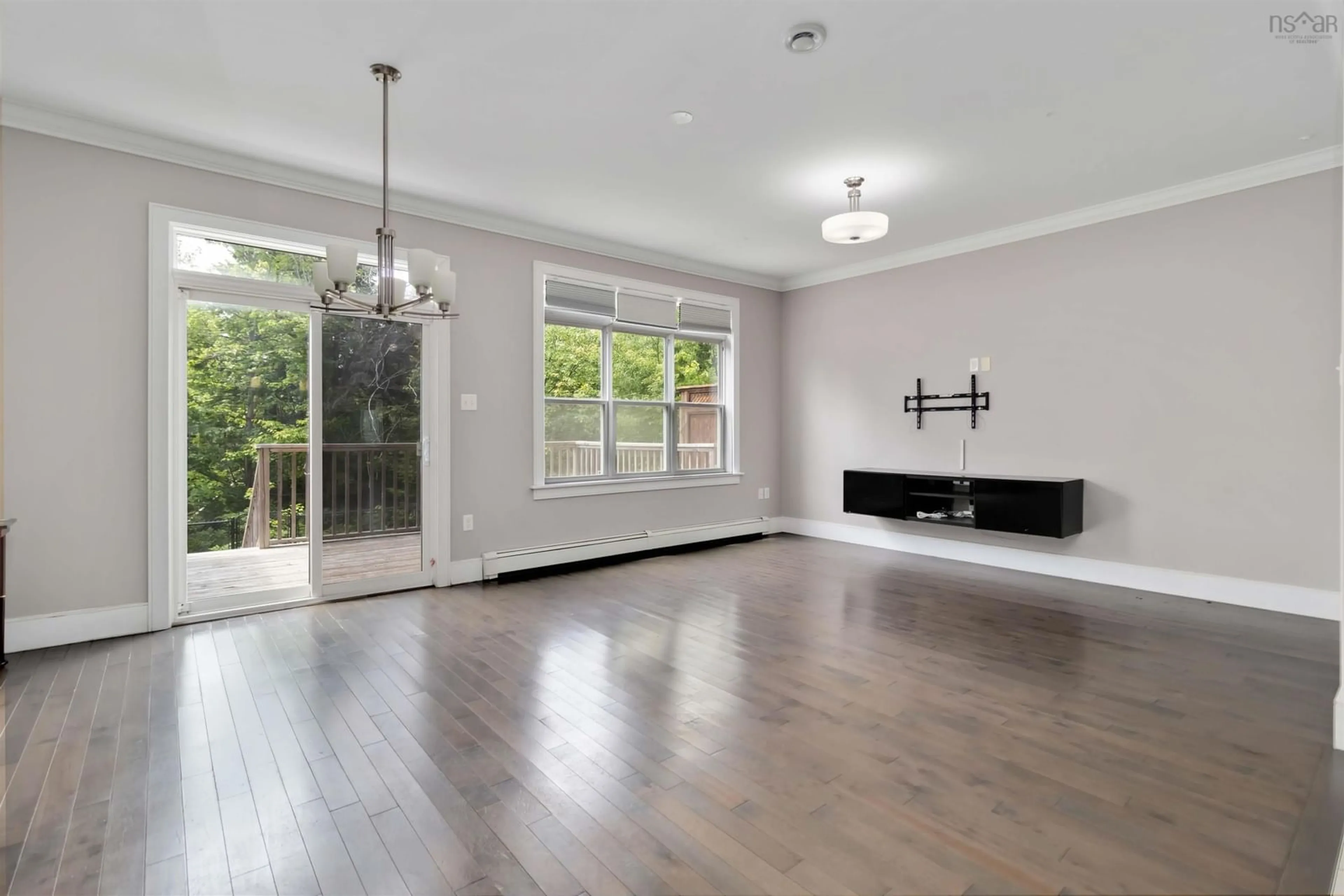 Living room with furniture, wood/laminate floor for 98 Larkview Terr, Bedford Nova Scotia B4B 0M4