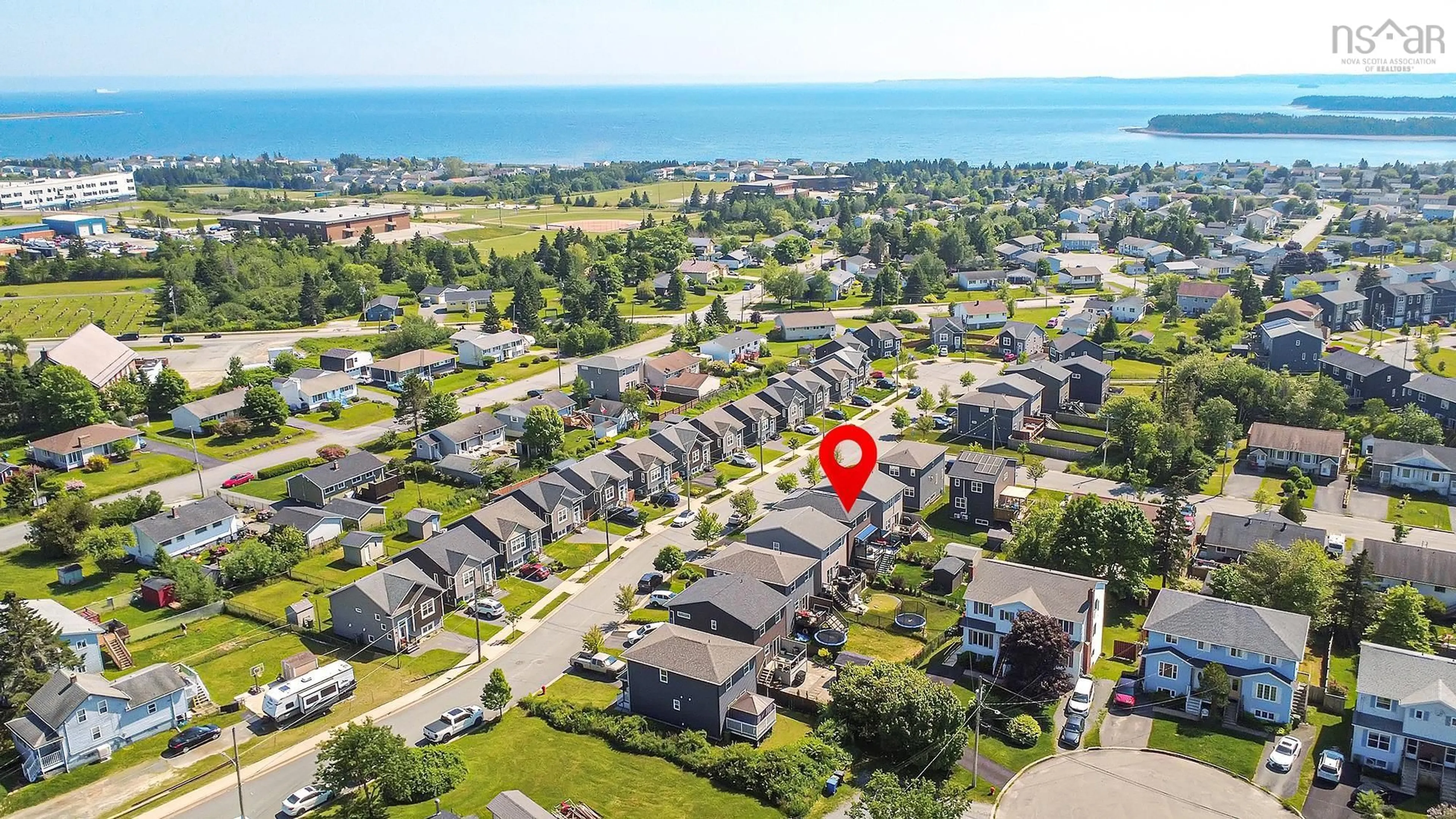 A pic from outside/outdoor area/front of a property/back of a property/a pic from drone, water/lake/river/ocean view for 33 Boyne Crt, Eastern Passage Nova Scotia B3G 0G9