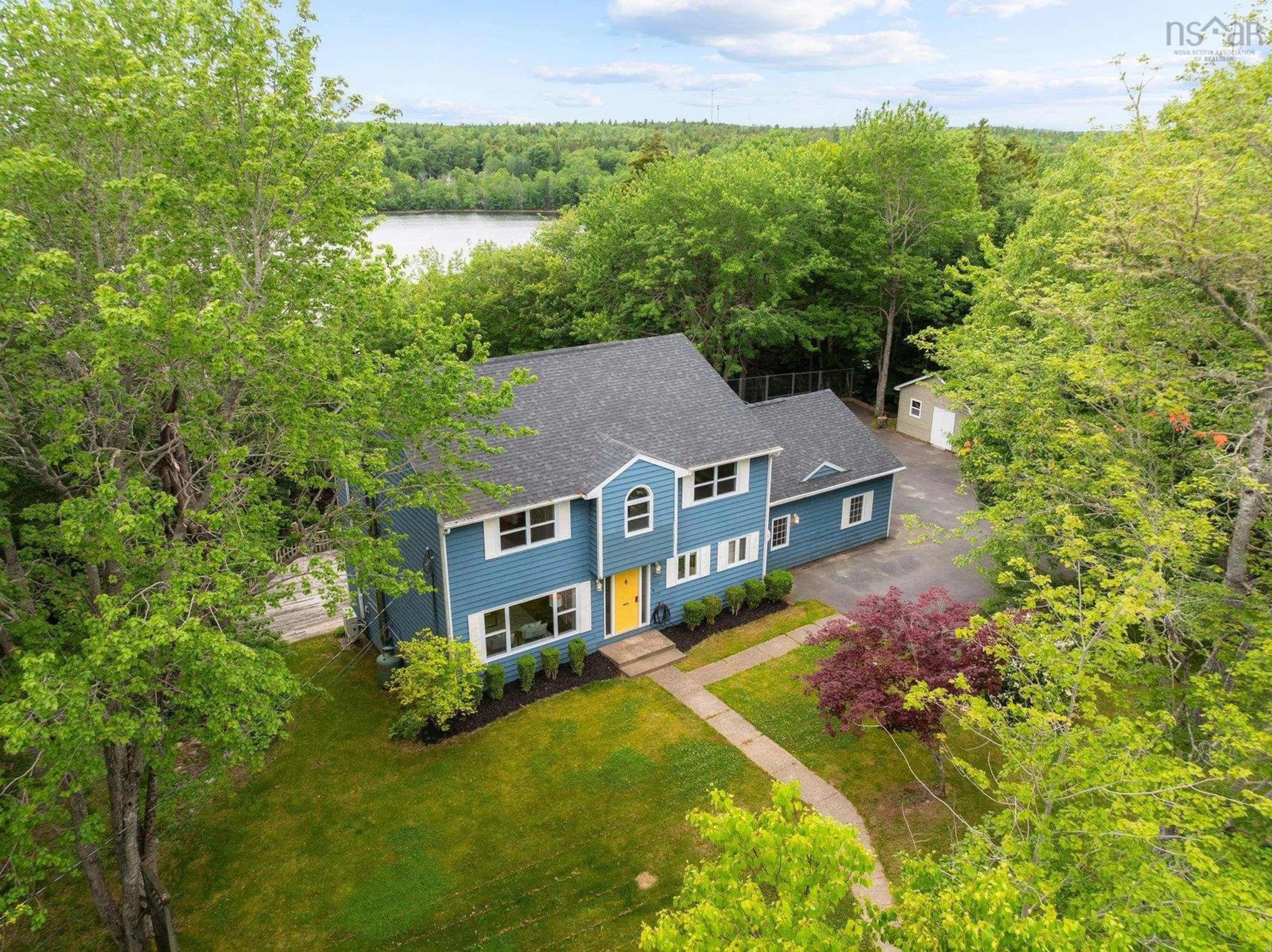 A pic from outside/outdoor area/front of a property/back of a property/a pic from drone, water/lake/river/ocean view for 153 Foster Ave, Fall River Nova Scotia B2T 1E7