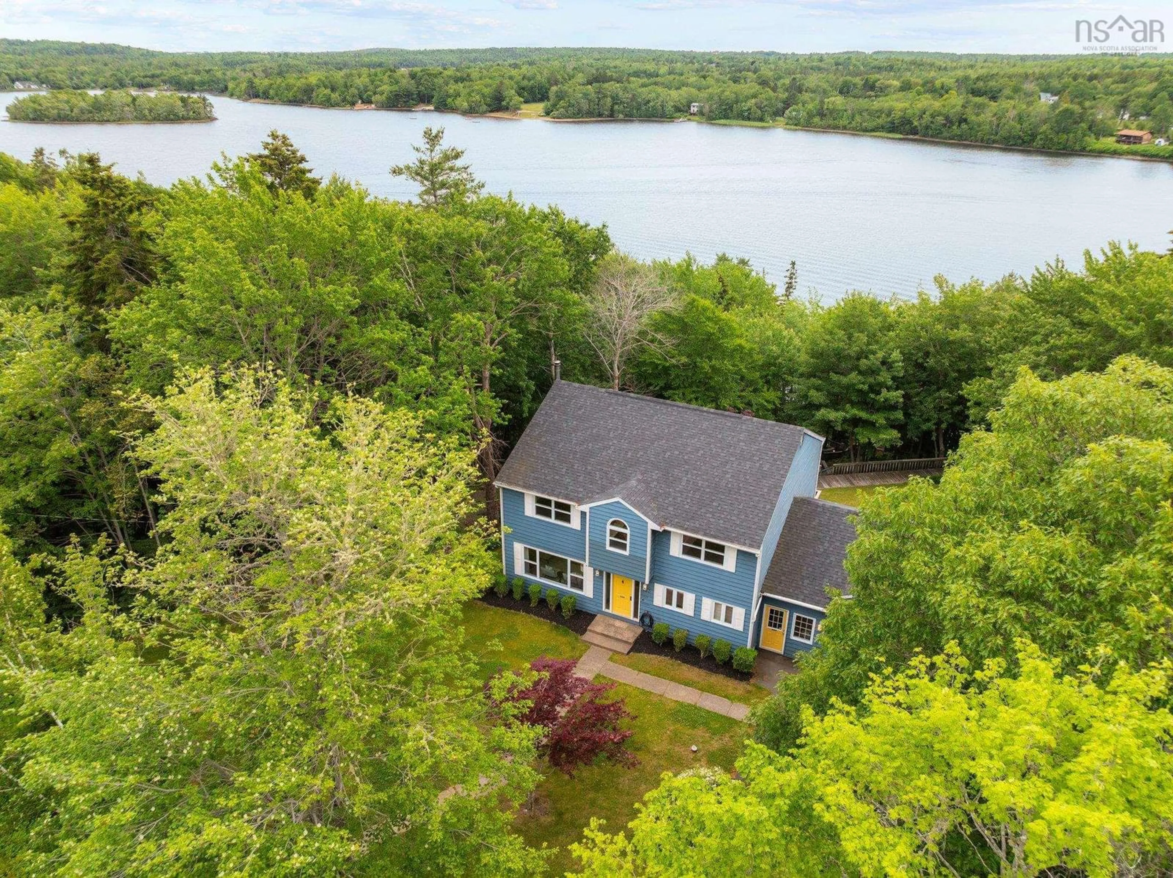 A pic from outside/outdoor area/front of a property/back of a property/a pic from drone, water/lake/river/ocean view for 153 Foster Ave, Fall River Nova Scotia B2T 1E7