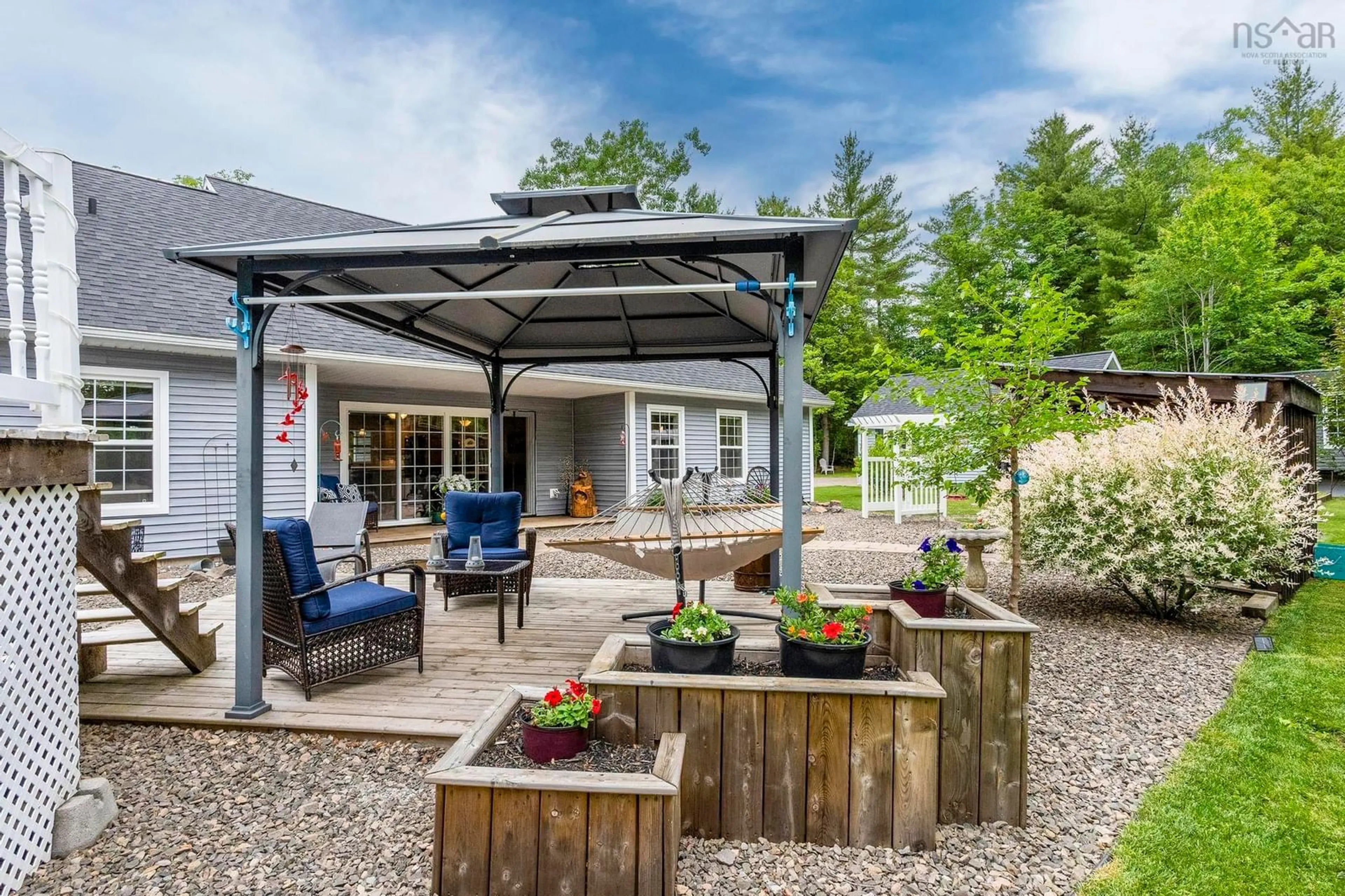 Patio, mountain view for 1724 Middle Road, Nictaux Nova Scotia B0S 1P0