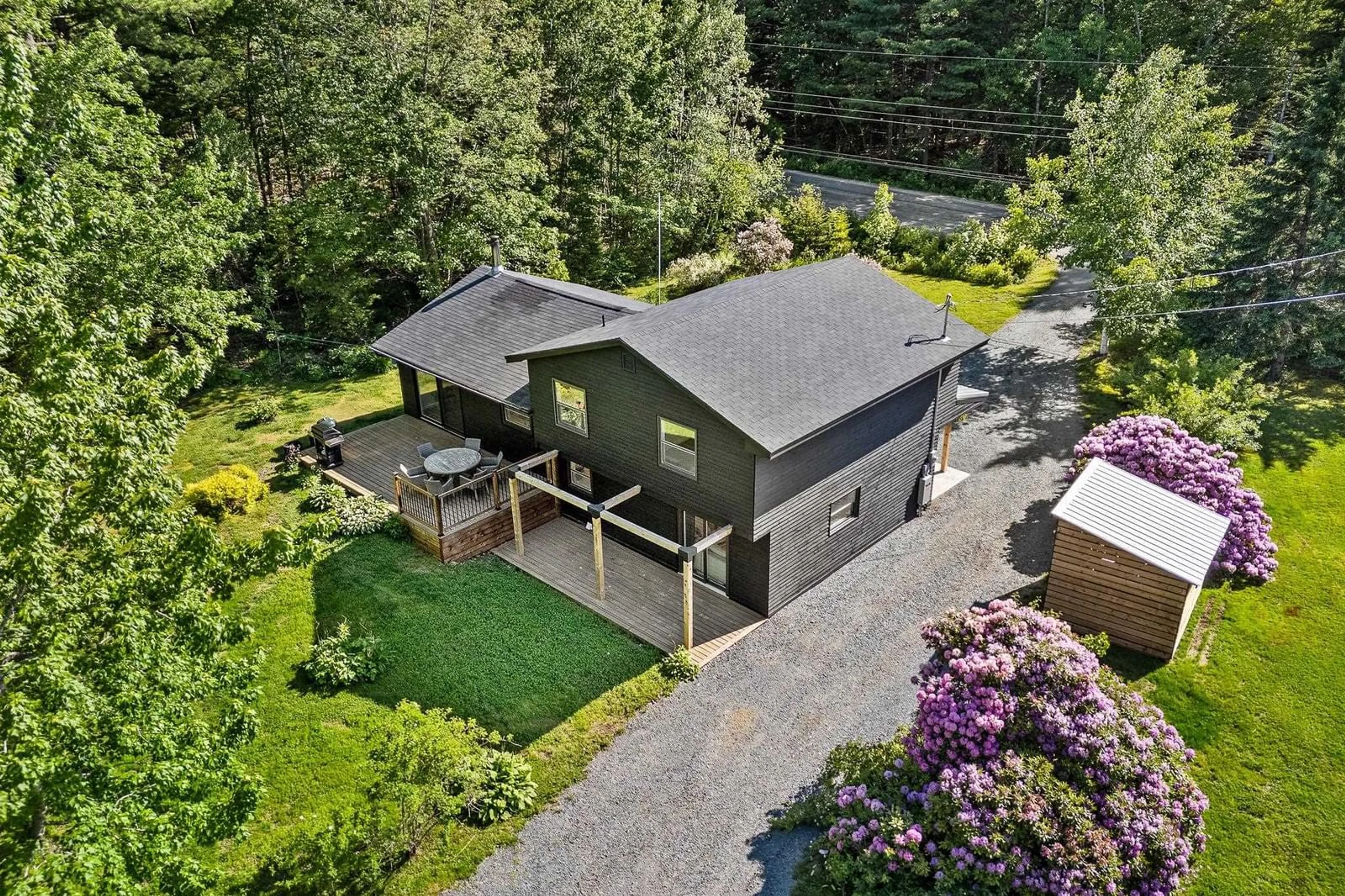 A pic from outside/outdoor area/front of a property/back of a property/a pic from drone, street for 87 Mount Pleasant Rd, West Lahave Nova Scotia B0R 1G0