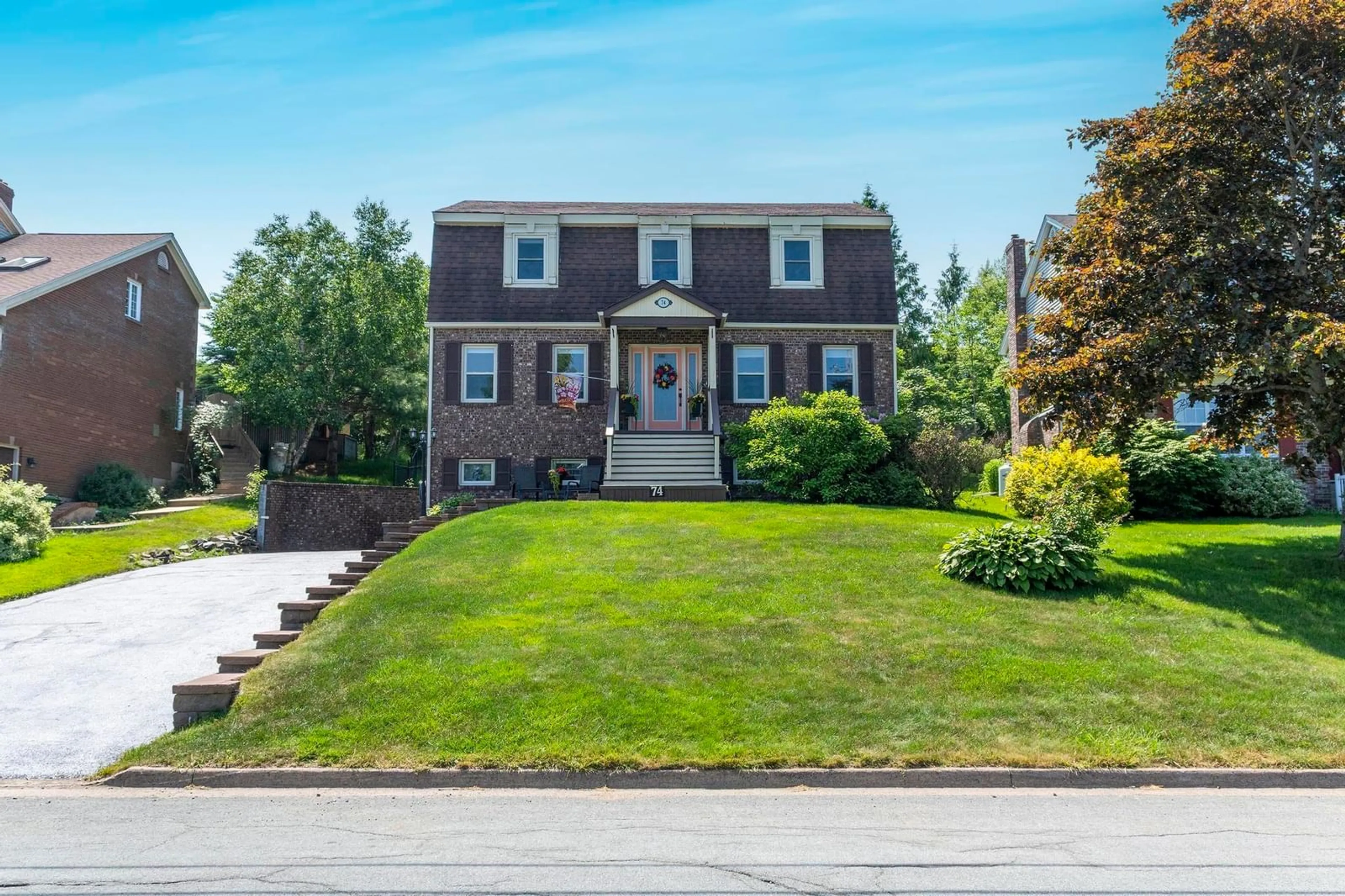 Home with brick exterior material, street for 74 Lakeshire Cres, Cole Harbour Nova Scotia B2V 2N7