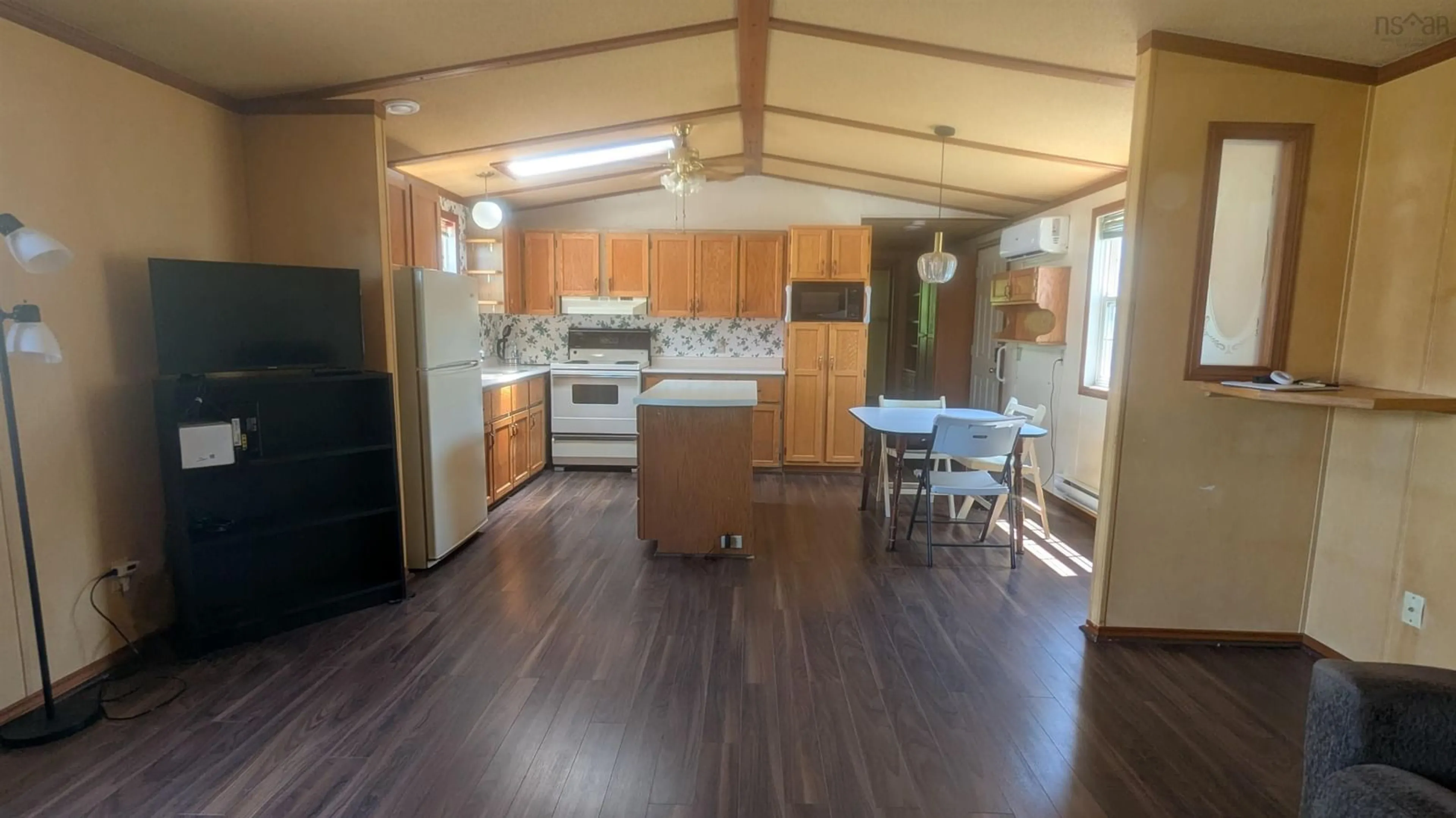 Open concept kitchen, wood/laminate floor for 34 5824 Rd, Riverton Nova Scotia B0K 1S0