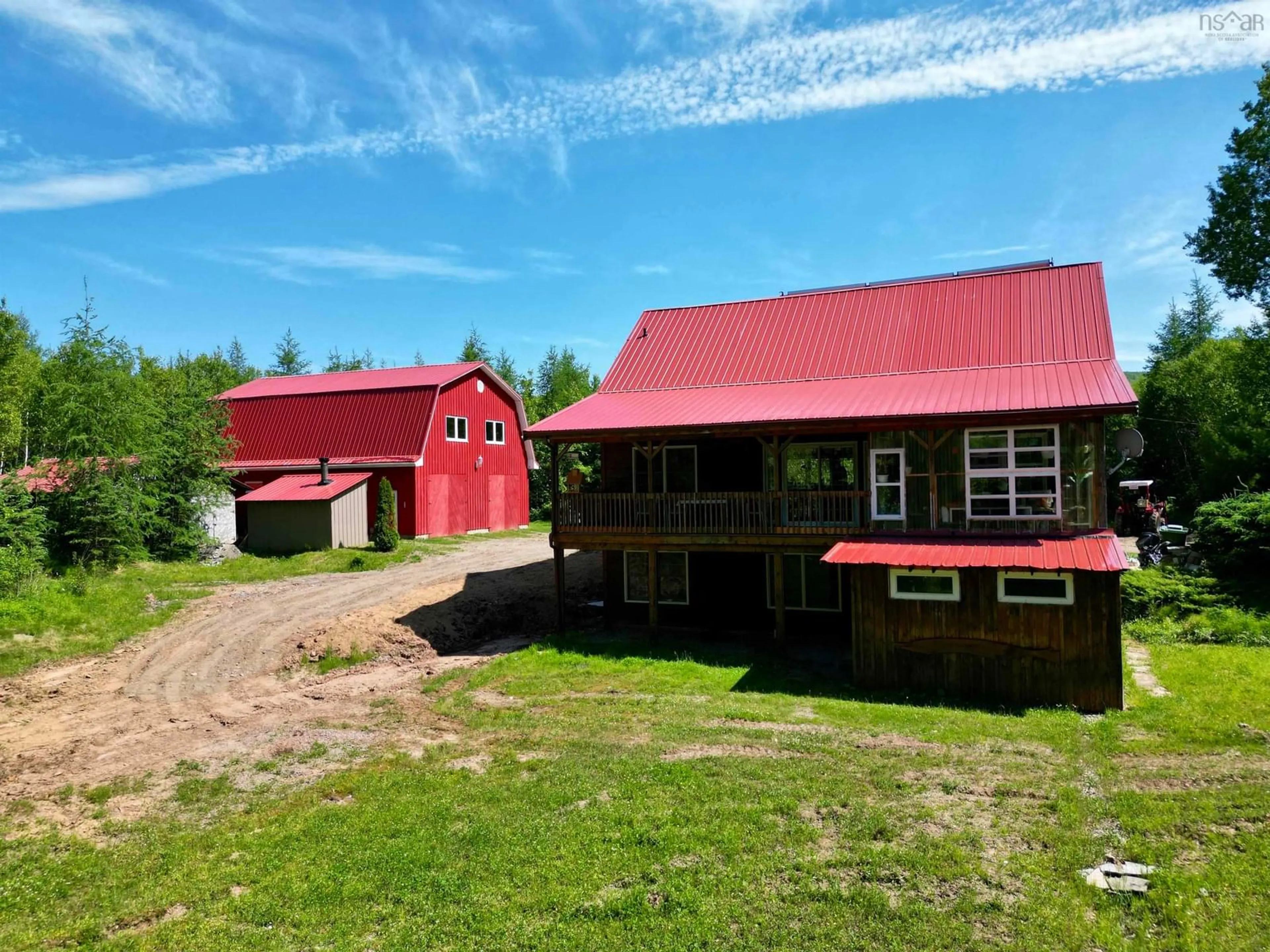 A pic from outside/outdoor area/front of a property/back of a property/a pic from drone, building for 1926 Southside River Denys Rd, River Denys Nova Scotia B0E 2Y0