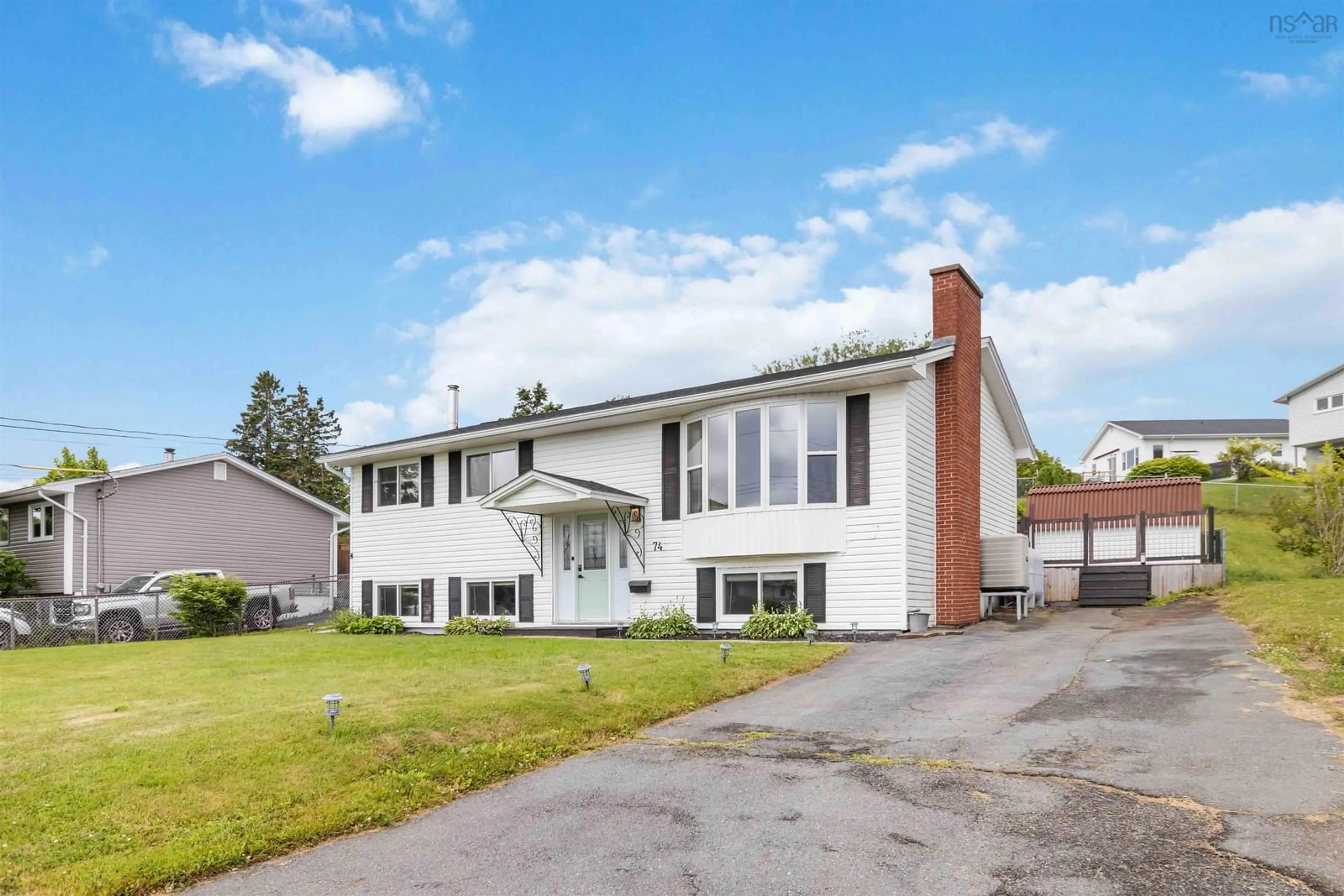 Home with vinyl exterior material, street for 74 Elm St, Cole Harbour Nova Scotia B2W 2K3