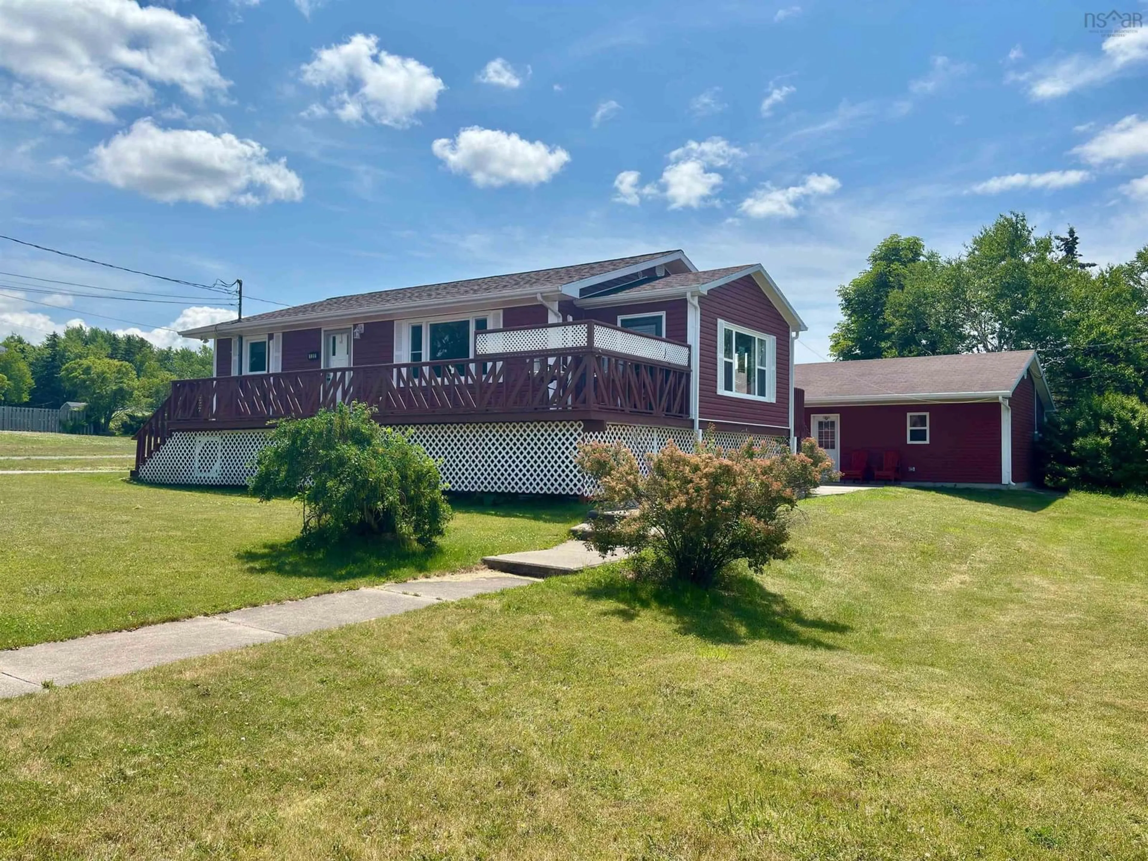 A pic from outside/outdoor area/front of a property/back of a property/a pic from drone, unknown for 122 Daley Rd, New Victoria Nova Scotia B1H 4Z8