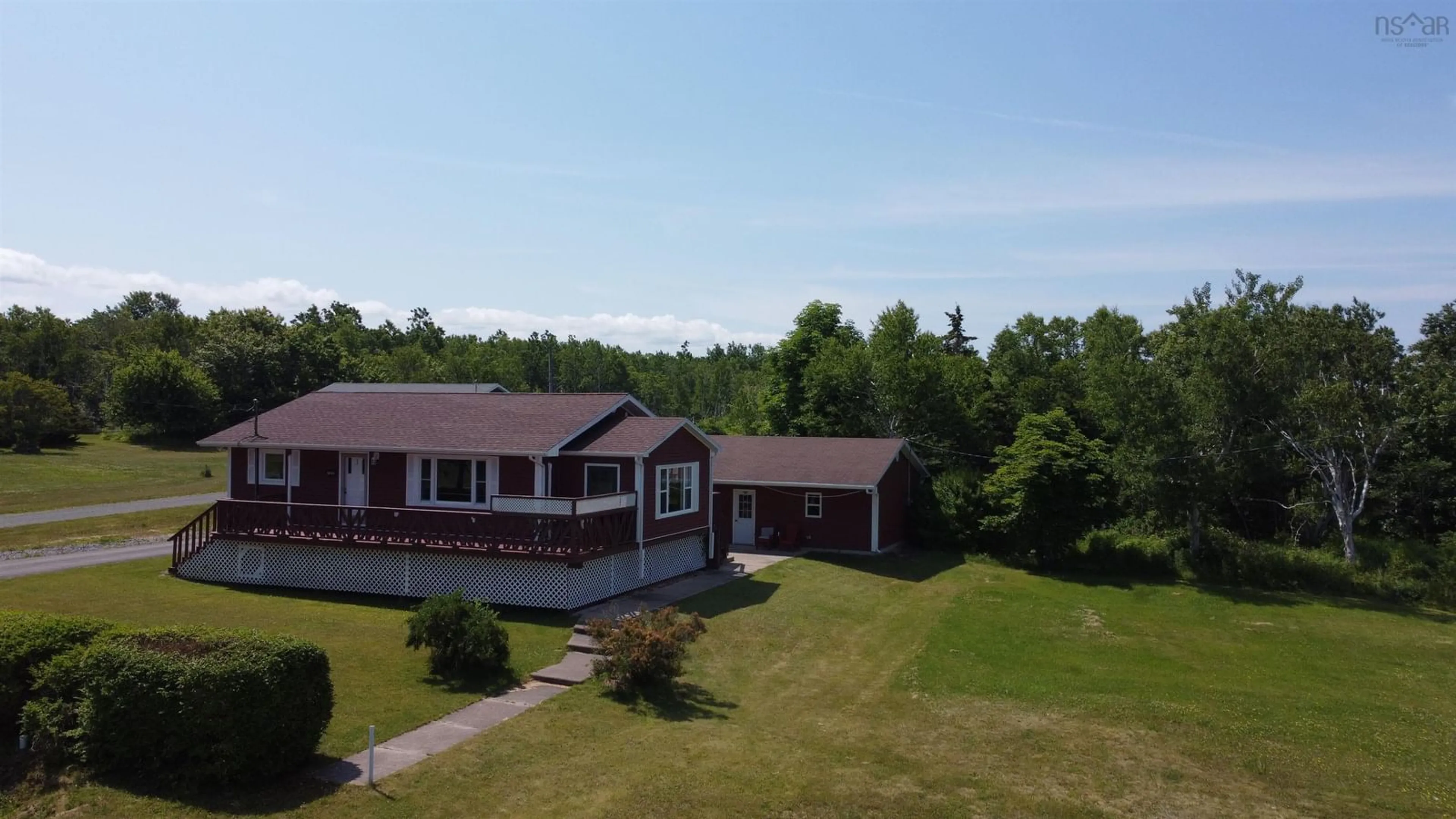 A pic from outside/outdoor area/front of a property/back of a property/a pic from drone, building for 122 Daley Rd, New Victoria Nova Scotia B1H 4Z8