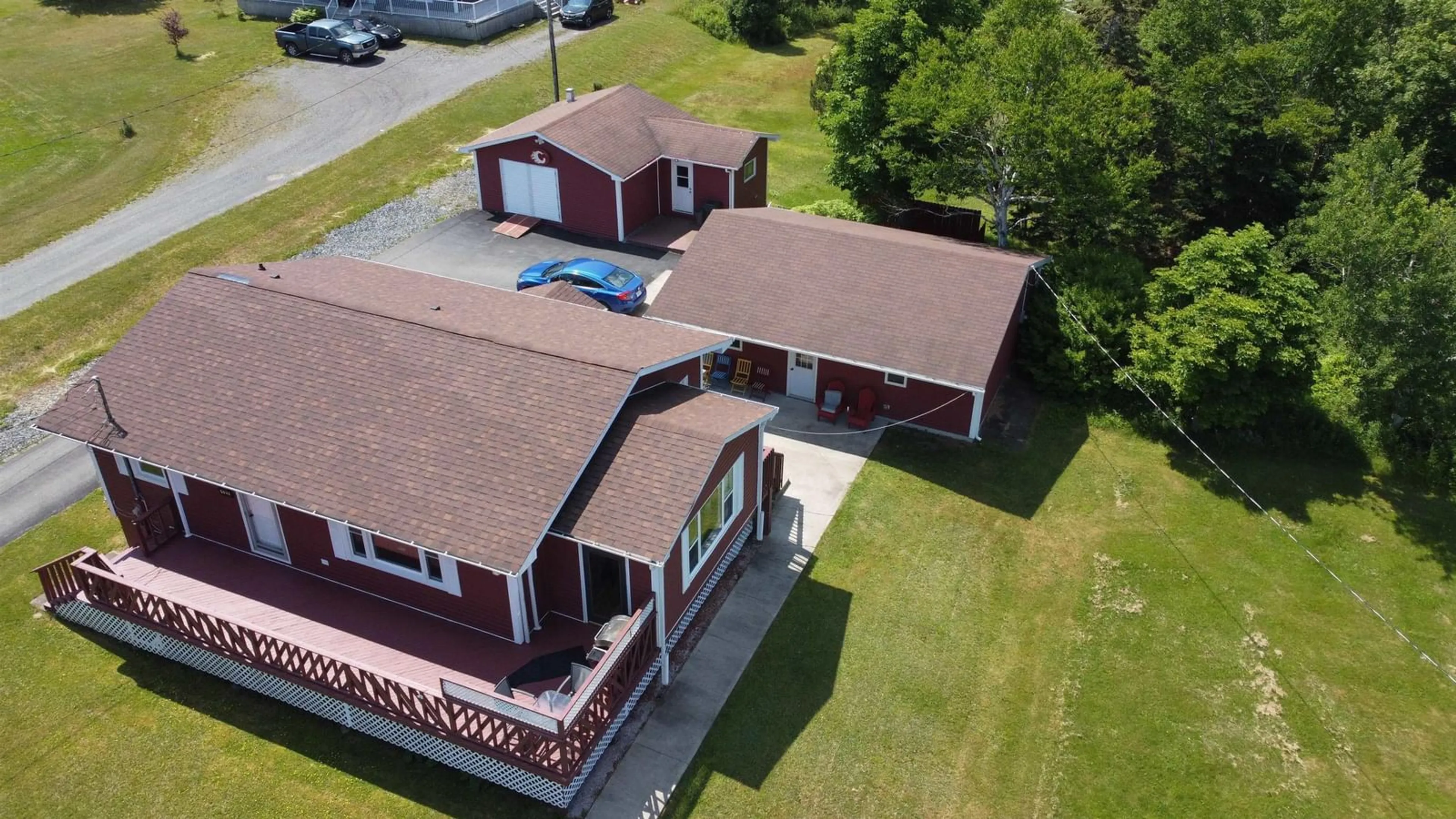 A pic from outside/outdoor area/front of a property/back of a property/a pic from drone, building for 122 Daley Rd, New Victoria Nova Scotia B1H 4Z8