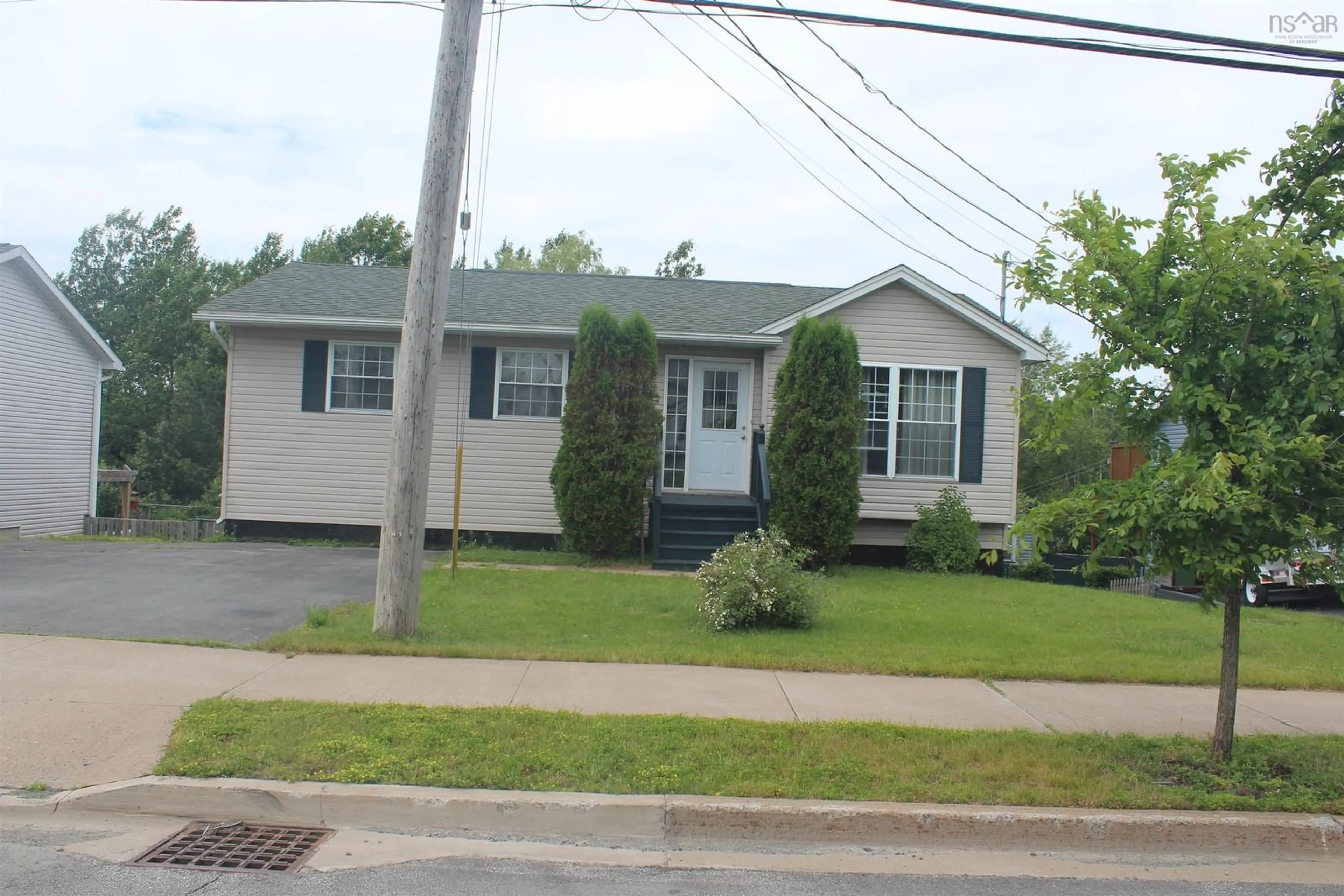 Home with vinyl exterior material, street for 55 Lucasville Rd, Middle Sackville Nova Scotia B4E 3E8