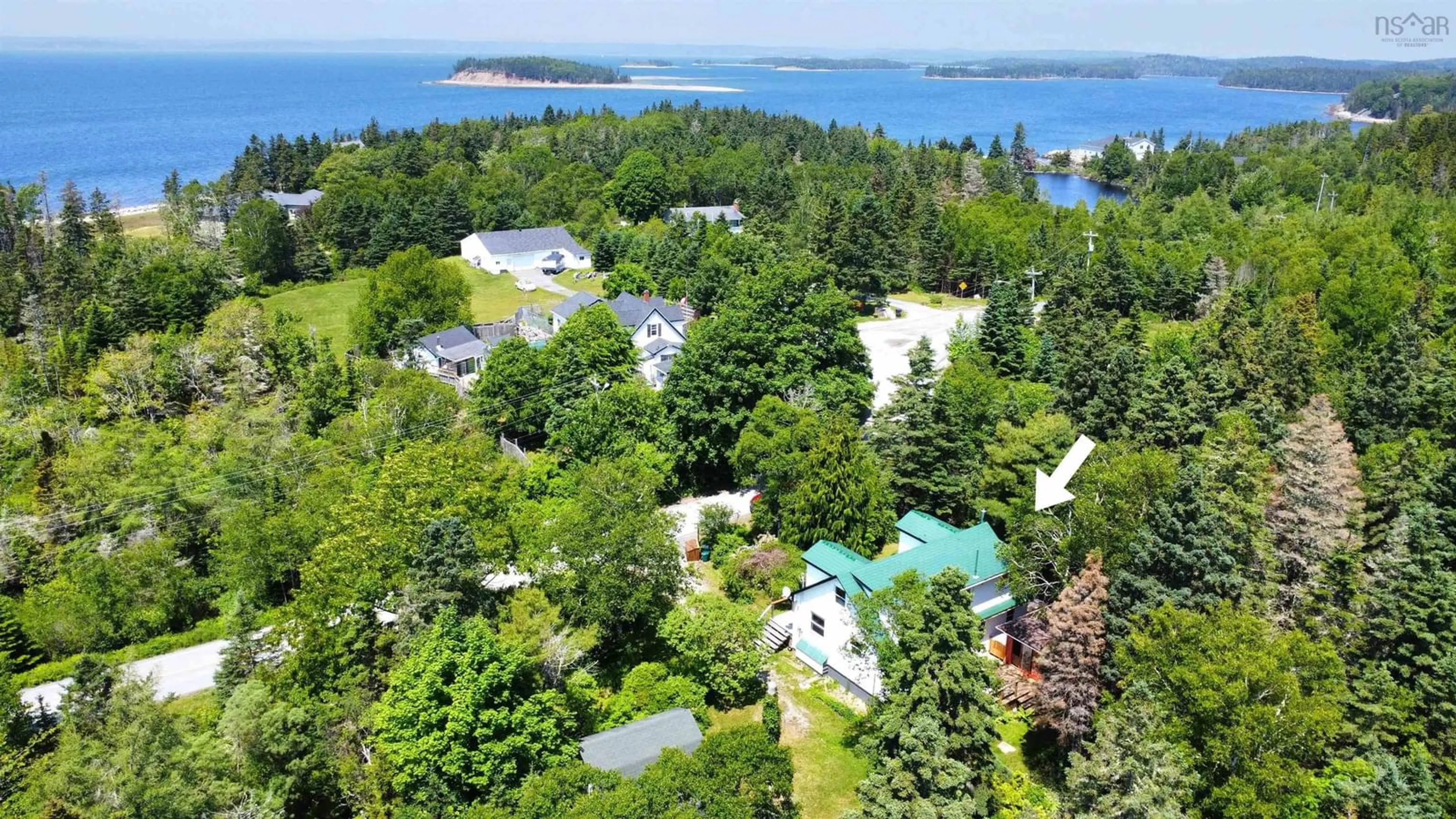 A pic from outside/outdoor area/front of a property/back of a property/a pic from drone, water/lake/river/ocean view for 179 Pauls Point Rd, Hackett's Cove Nova Scotia B3Z 3K6