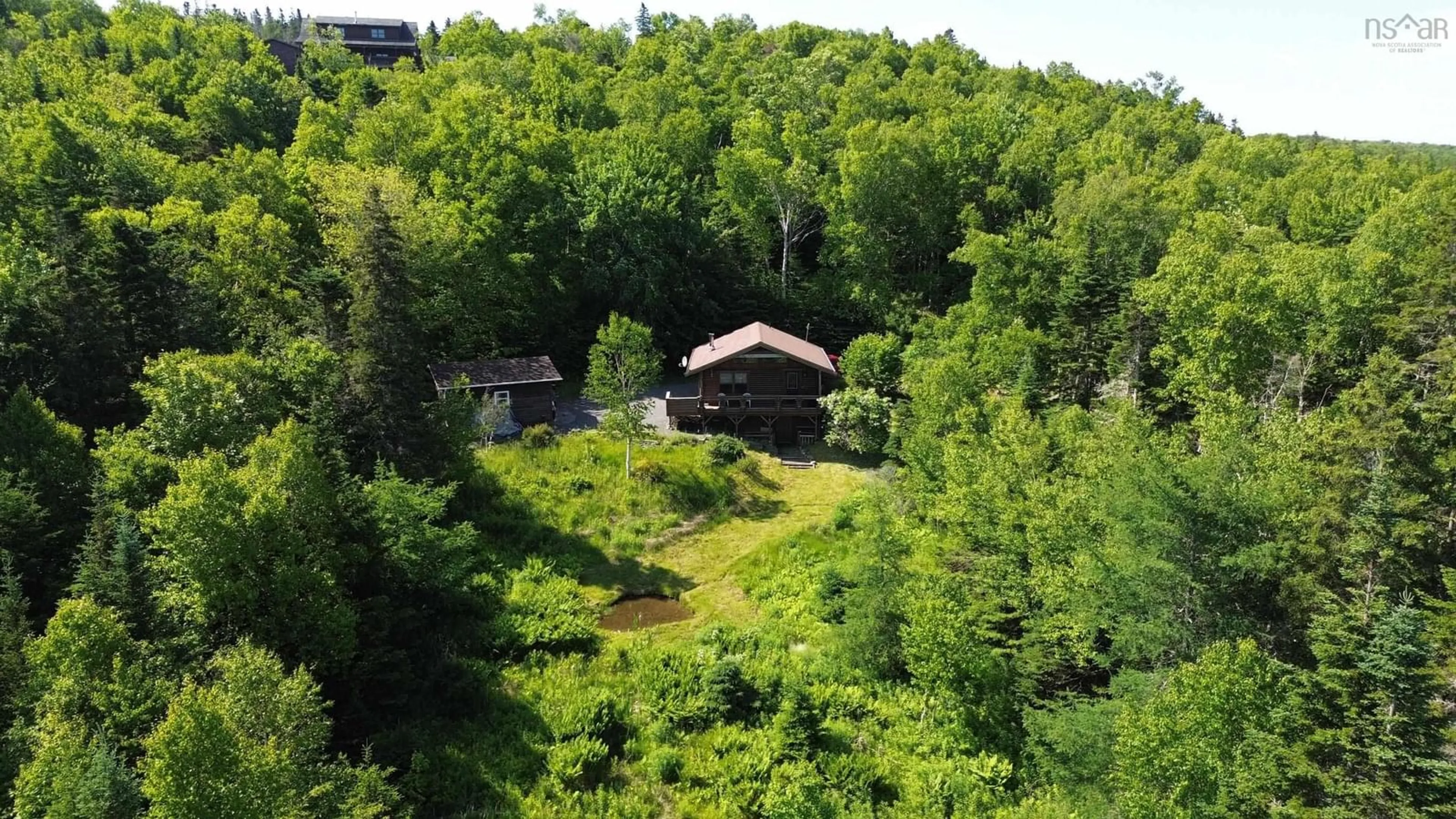 A pic from outside/outdoor area/front of a property/back of a property/a pic from drone, forest/trees view for 46 Bavaria Lane, The Points West Bay Nova Scotia B0E 3B0