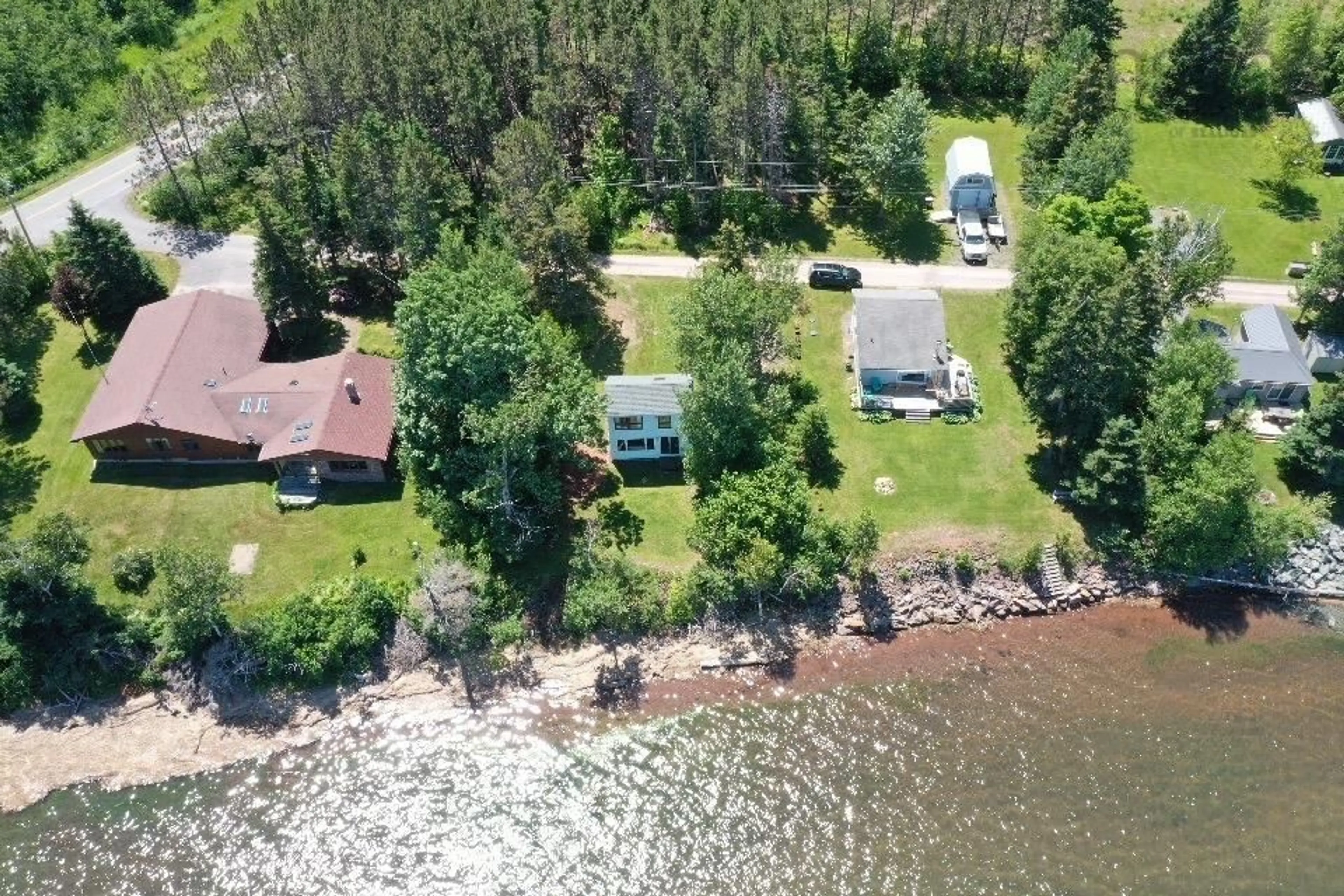 A pic from outside/outdoor area/front of a property/back of a property/a pic from drone, water/lake/river/ocean view for 543 Bridgeview Lane, Port Philip Nova Scotia B0K 1K0