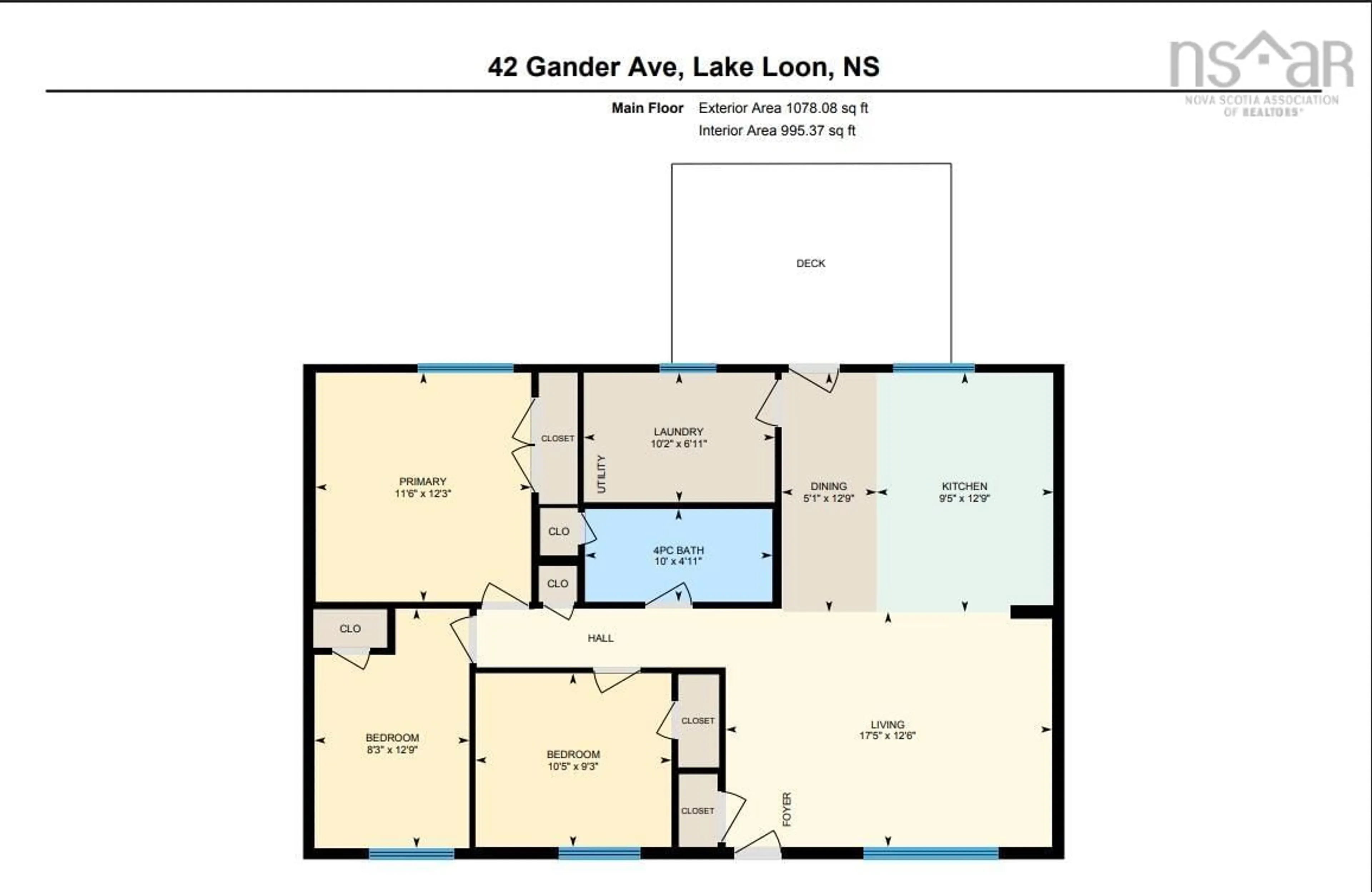 Floor plan for 42 Gander Ave, Lake Loon Nova Scotia B2W 3W4
