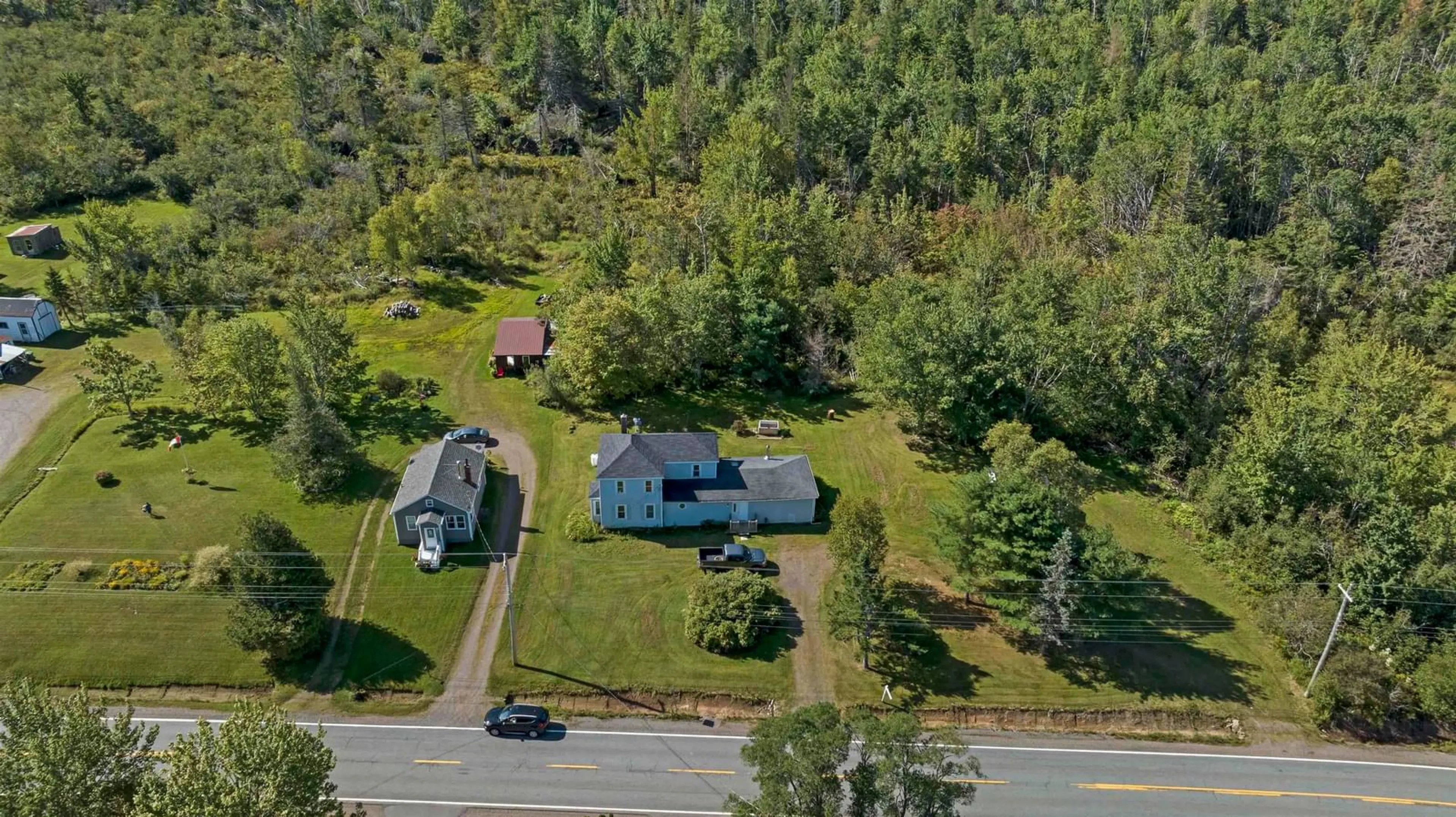 A pic from outside/outdoor area/front of a property/back of a property/a pic from drone, unknown for 5868 Highway 2, Bass River Nova Scotia B0M 1B0