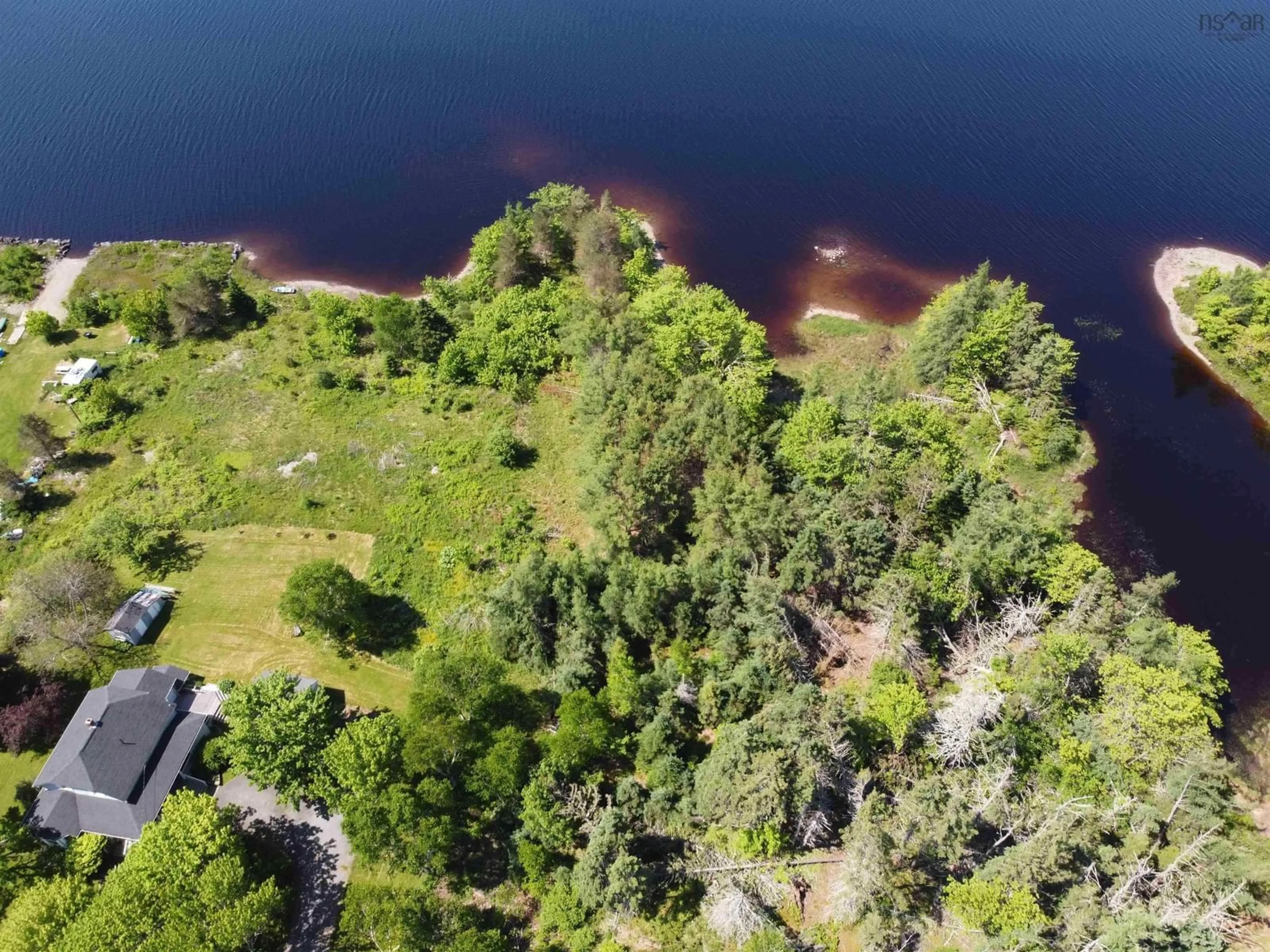 A pic from outside/outdoor area/front of a property/back of a property/a pic from drone, water/lake/river/ocean view for 919 Malay Falls Lochaber Mines Road, Lochaber Mines Nova Scotia B0J 3B0