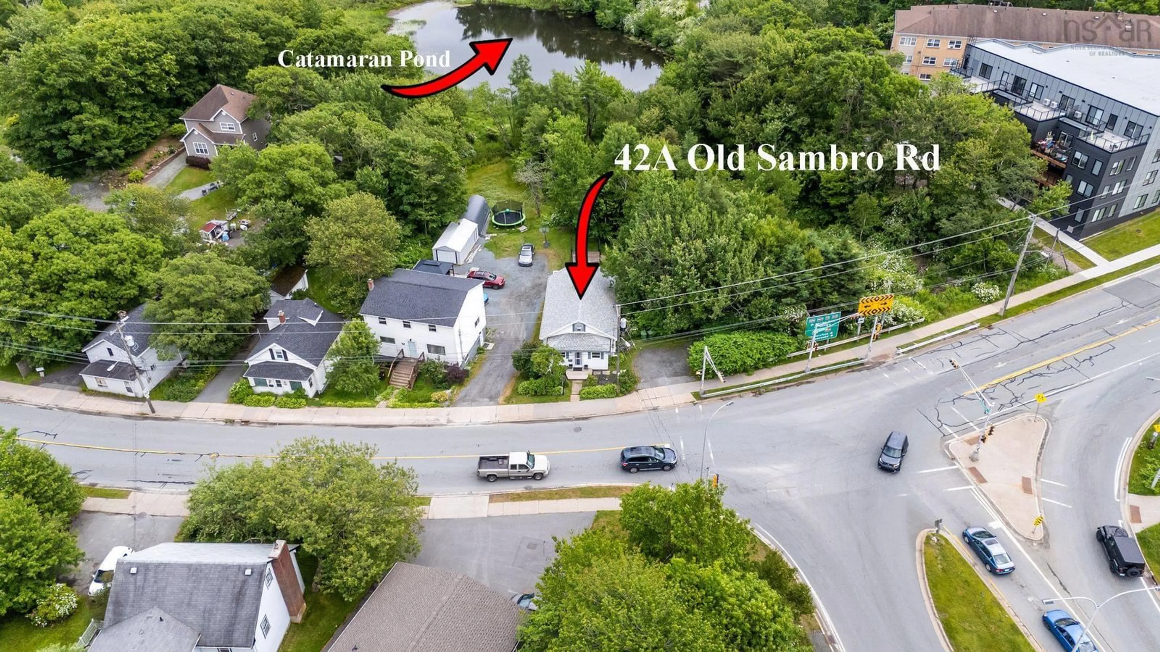 A pic from outside/outdoor area/front of a property/back of a property/a pic from drone, street for 42 A Old Sambro Rd, Halifax Nova Scotia B3P 1Z5
