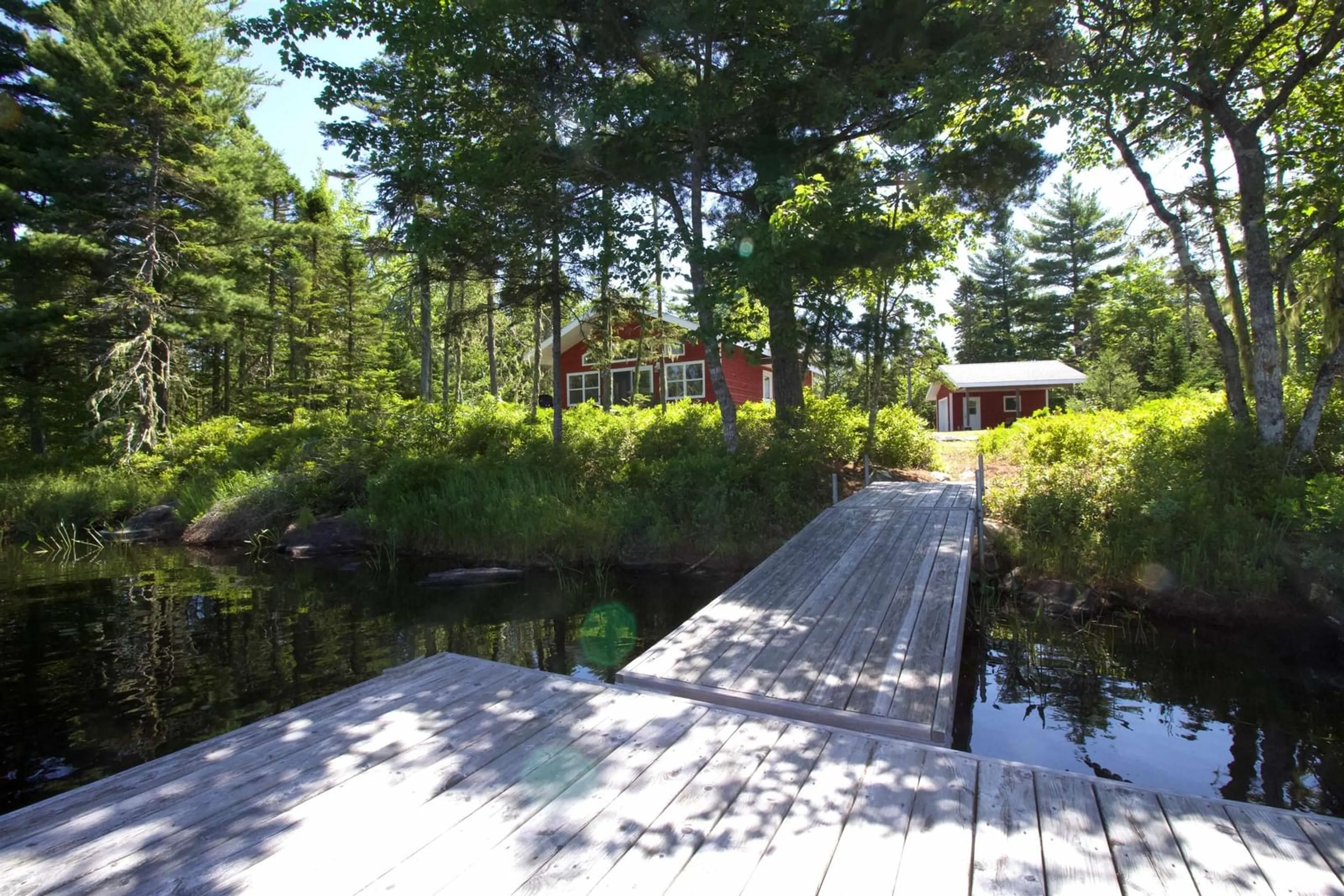 Patio, forest/trees view for 216 Heron Rd, Upper Branch Nova Scotia B4V 4X4