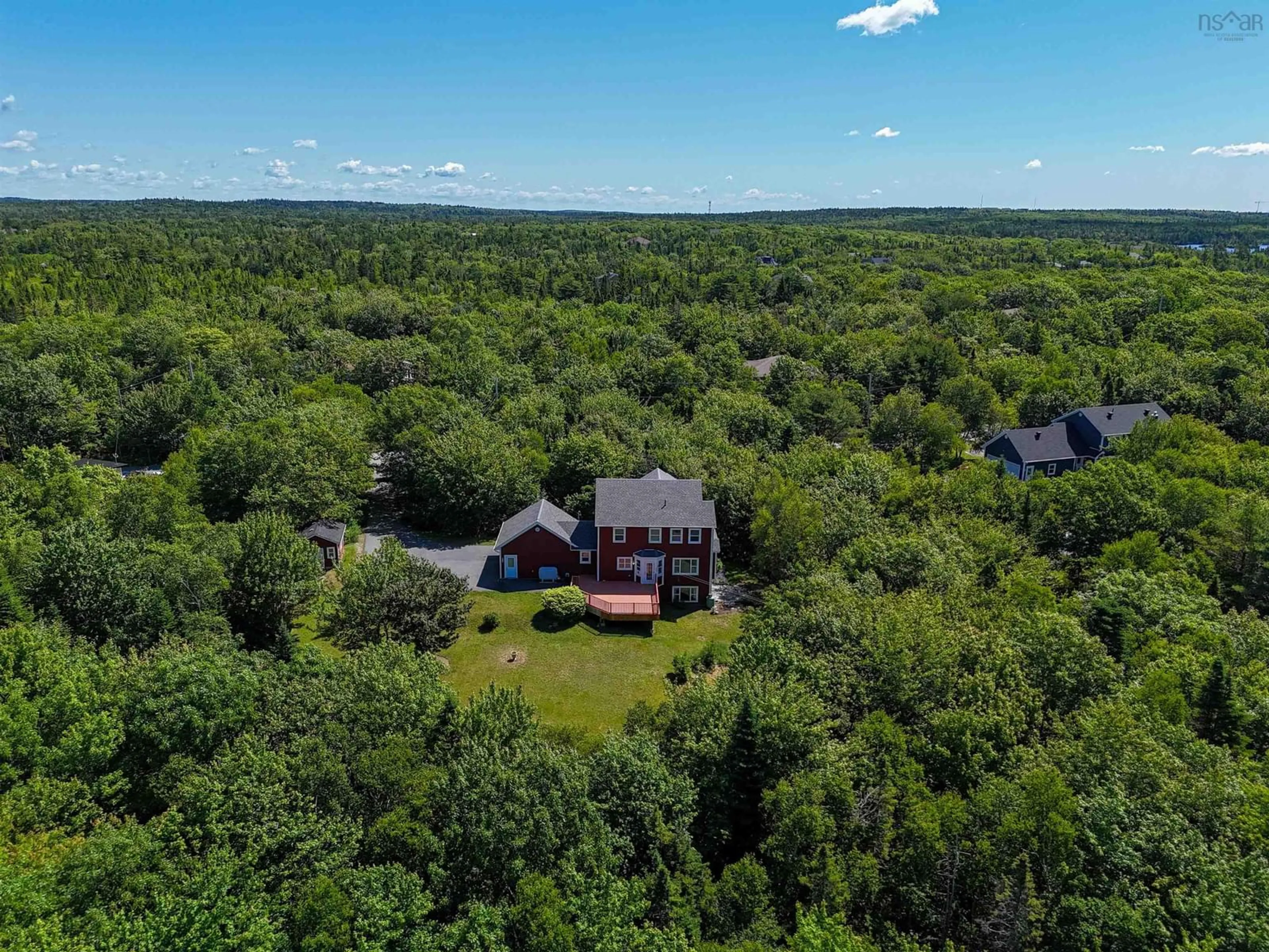 A pic from outside/outdoor area/front of a property/back of a property/a pic from drone, forest/trees view for 41 Hawkins Dr, Hubley Nova Scotia B3Z 1B6