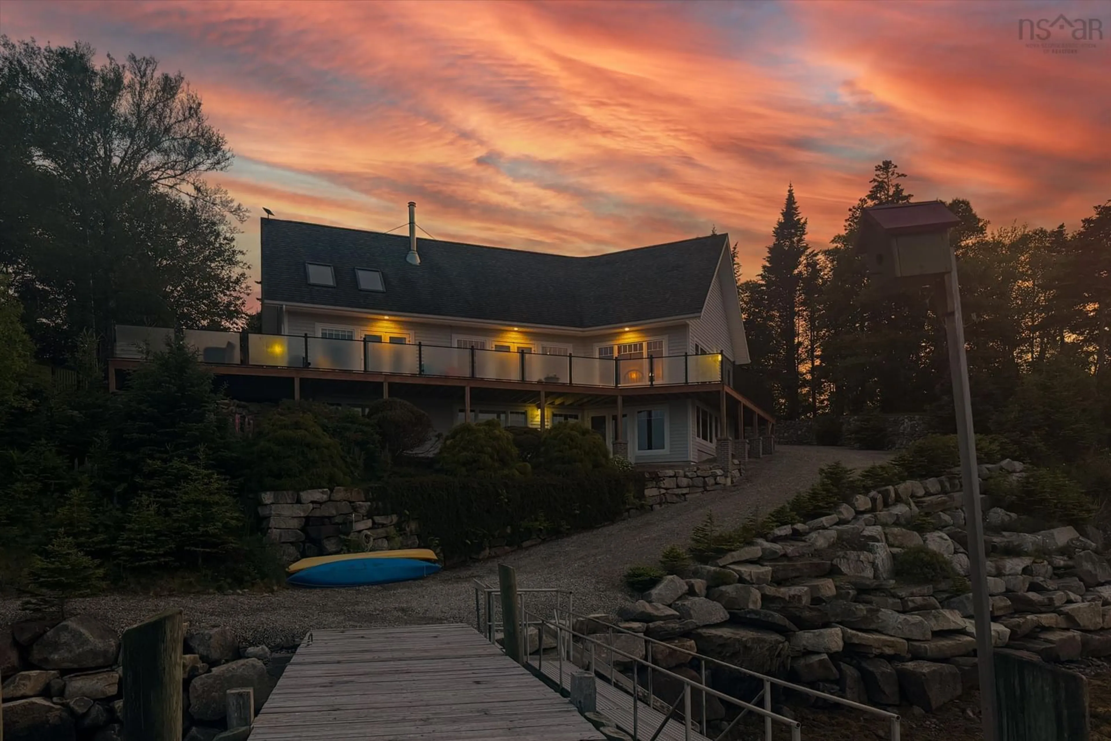 Patio, mountain view for 1043 Chemin Tittle Rd, Surettes Island Nova Scotia B0W 3M0