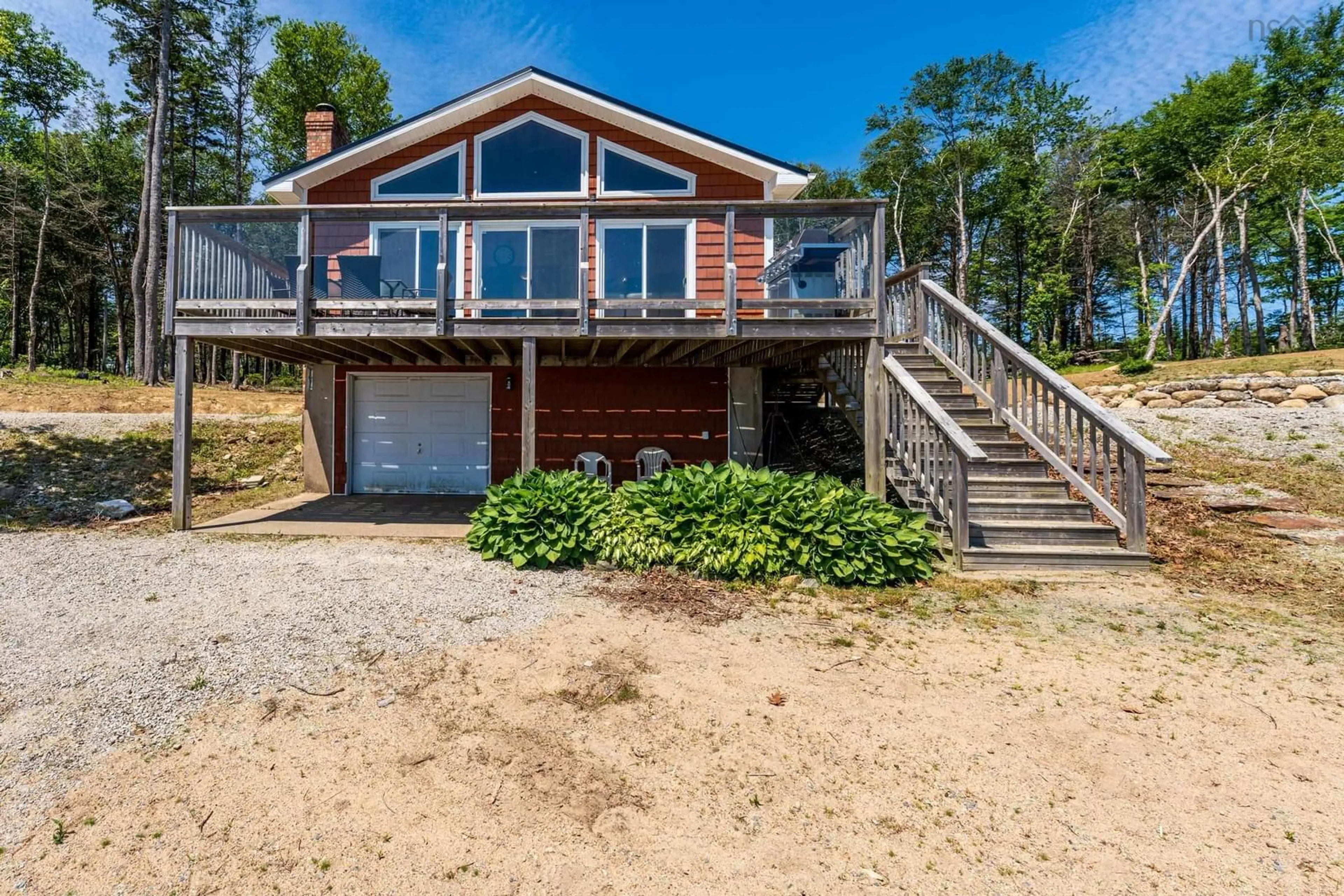 A pic from outside/outdoor area/front of a property/back of a property/a pic from drone, water/lake/river/ocean view for 144 Orchard Lane, Corberrie Nova Scotia B0W 3T0