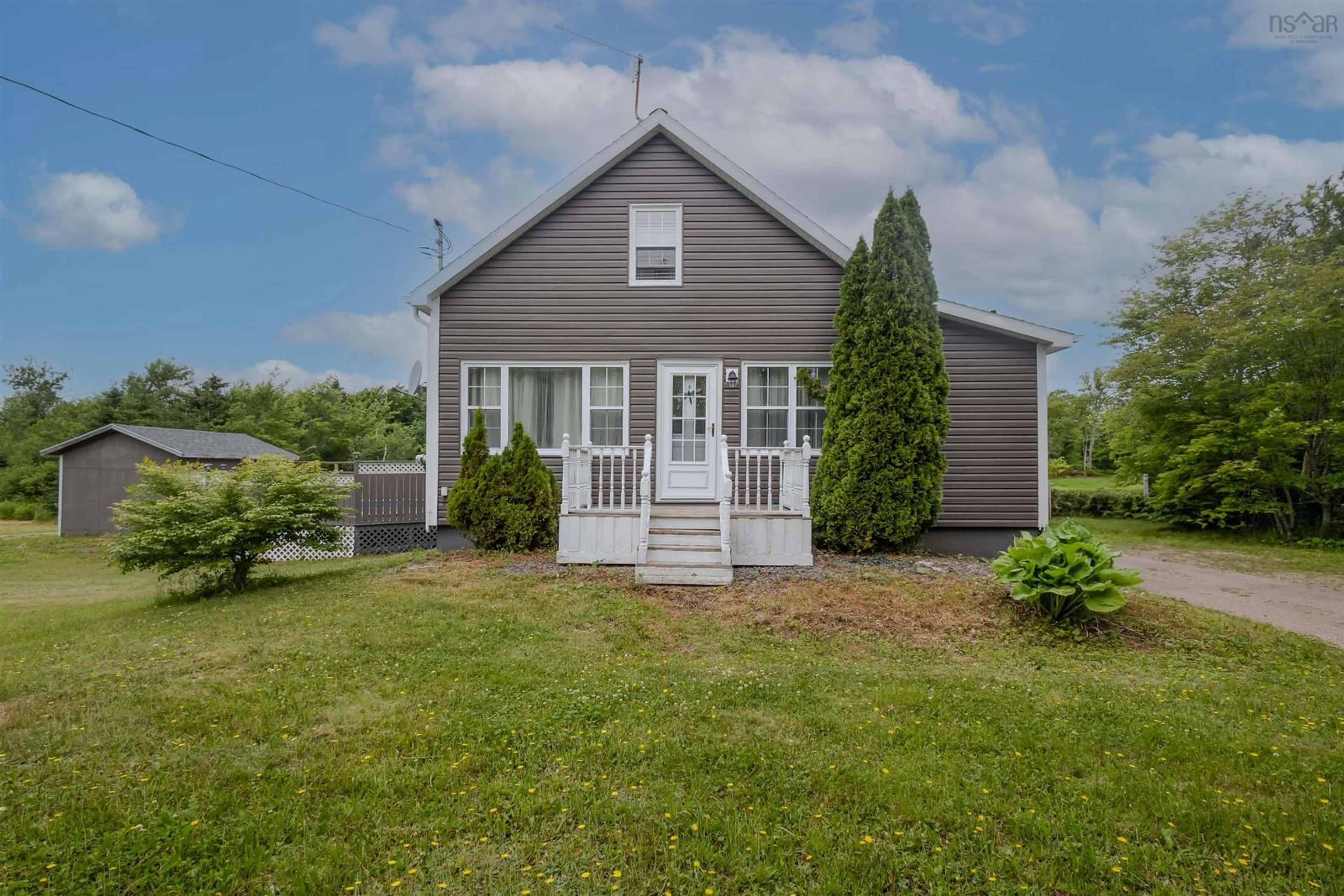 Home with vinyl exterior material, street for 688 Morrison Rd, Sydney Nova Scotia B1M 1B7