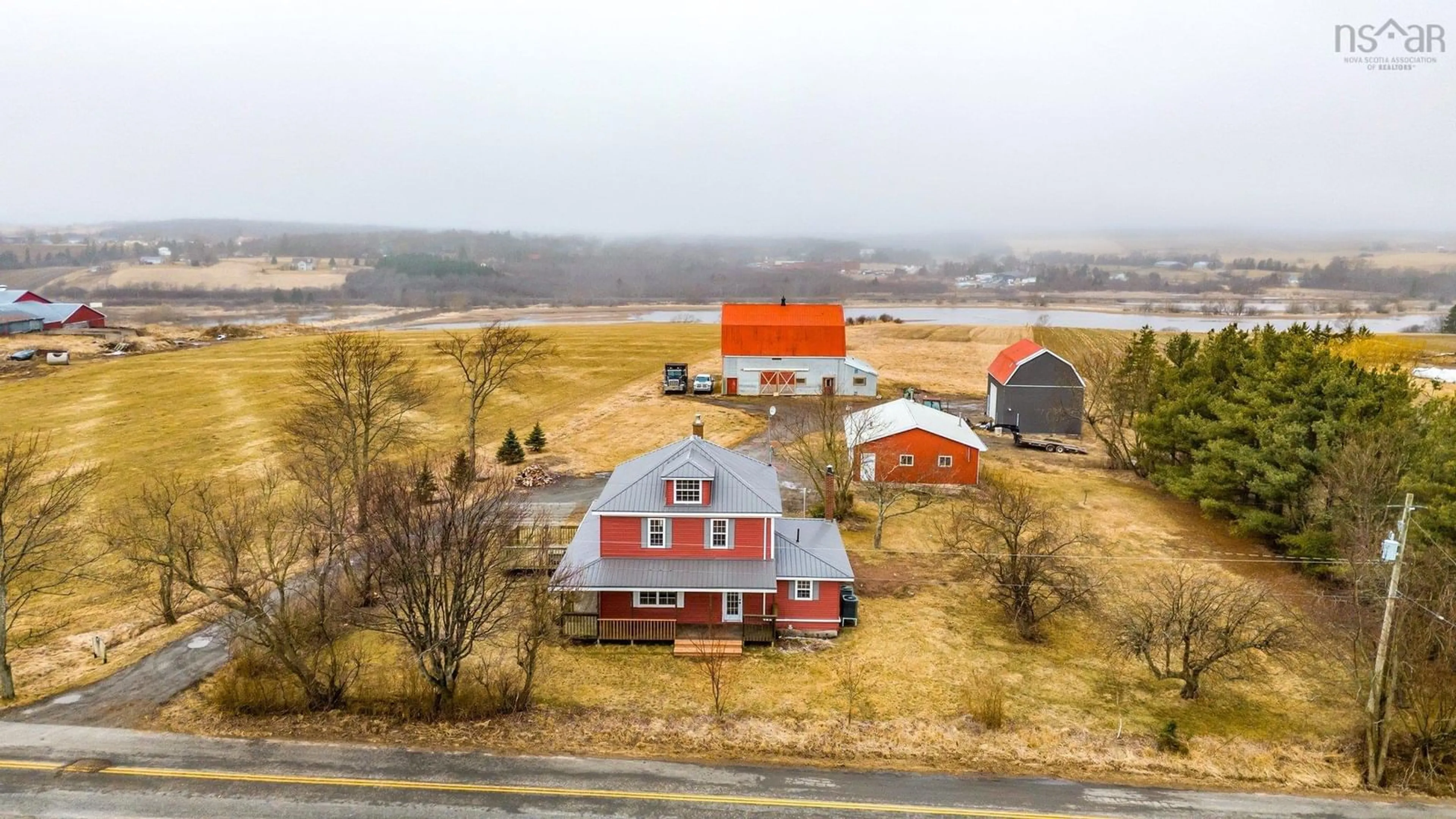 A pic from outside/outdoor area/front of a property/back of a property/a pic from drone, building for 347 Nelson Hill Rd, Milford Nova Scotia B0N 1Y0