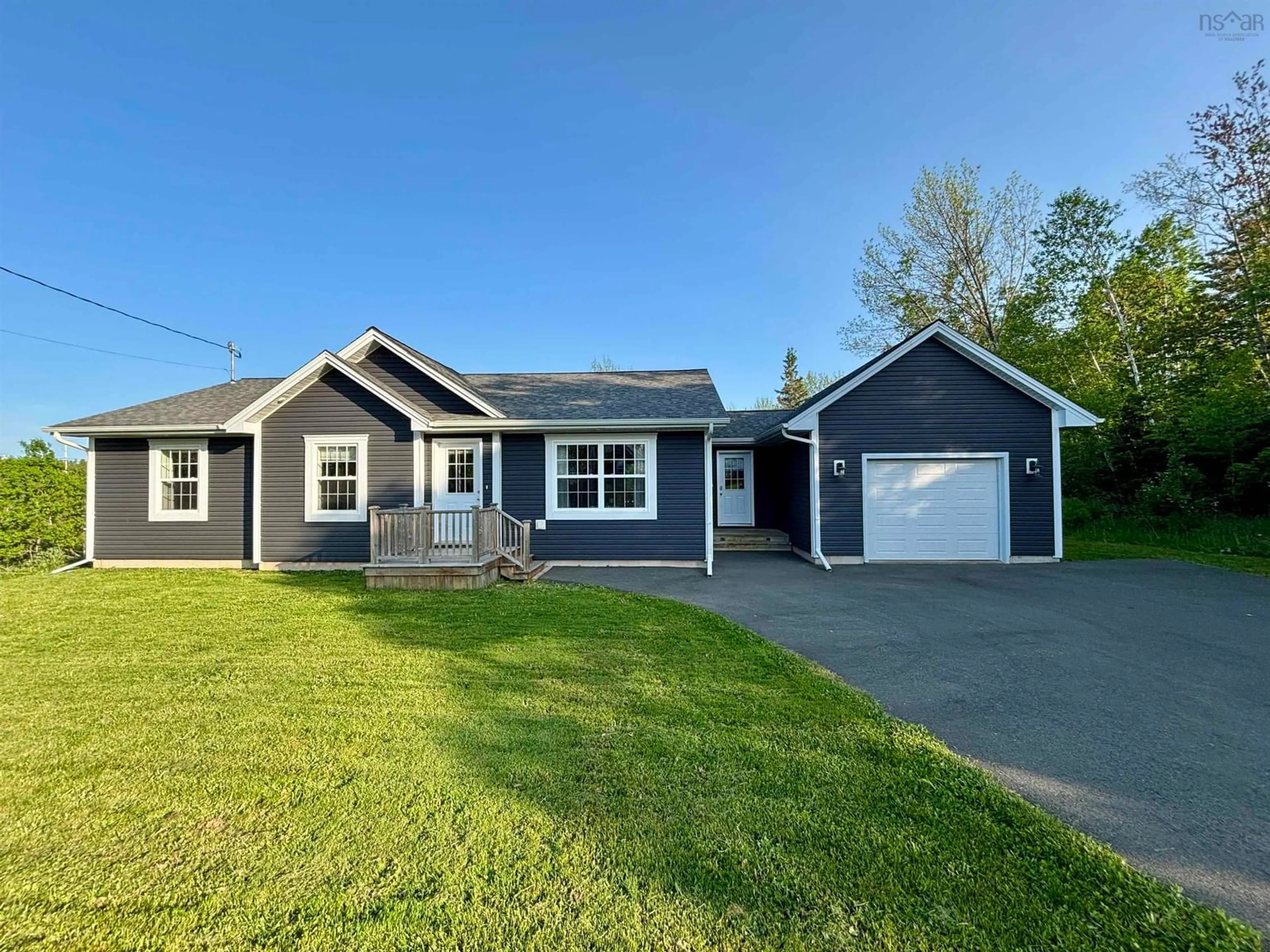 Home with vinyl exterior material, street for 21 Beaton Crt, Post Road Nova Scotia B2G 2K1