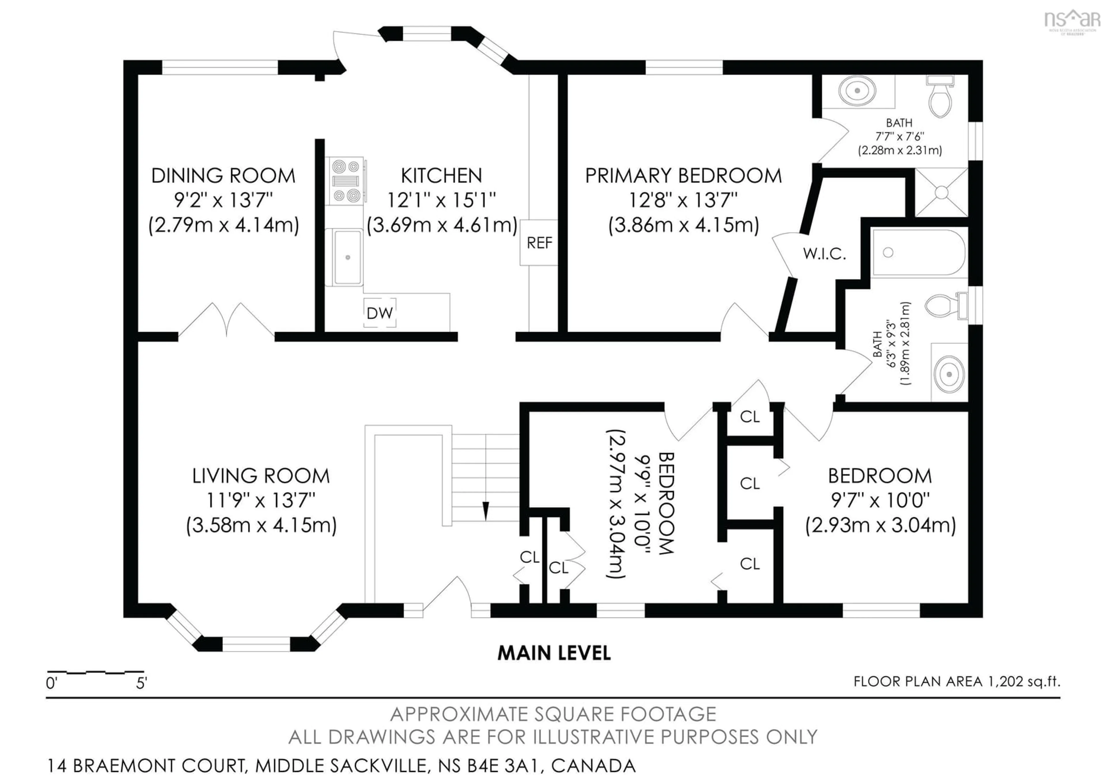 Floor plan for 14 Braemont Crt, Middle Sackville Nova Scotia B4E 3A1
