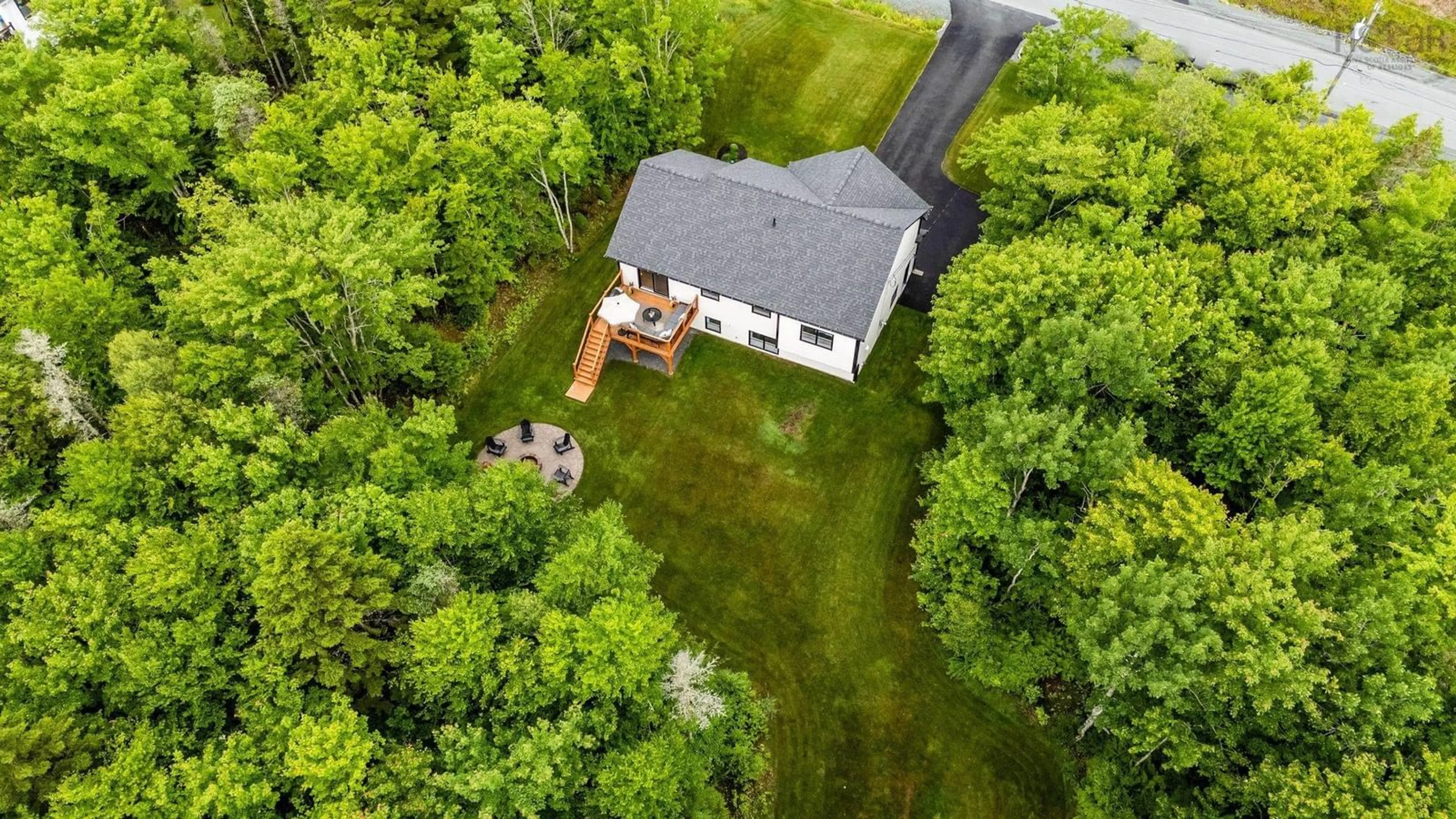 A pic from outside/outdoor area/front of a property/back of a property/a pic from drone, water/lake/river/ocean view for 124 Edgett Dr, Lucasville Nova Scotia B4B 0V8
