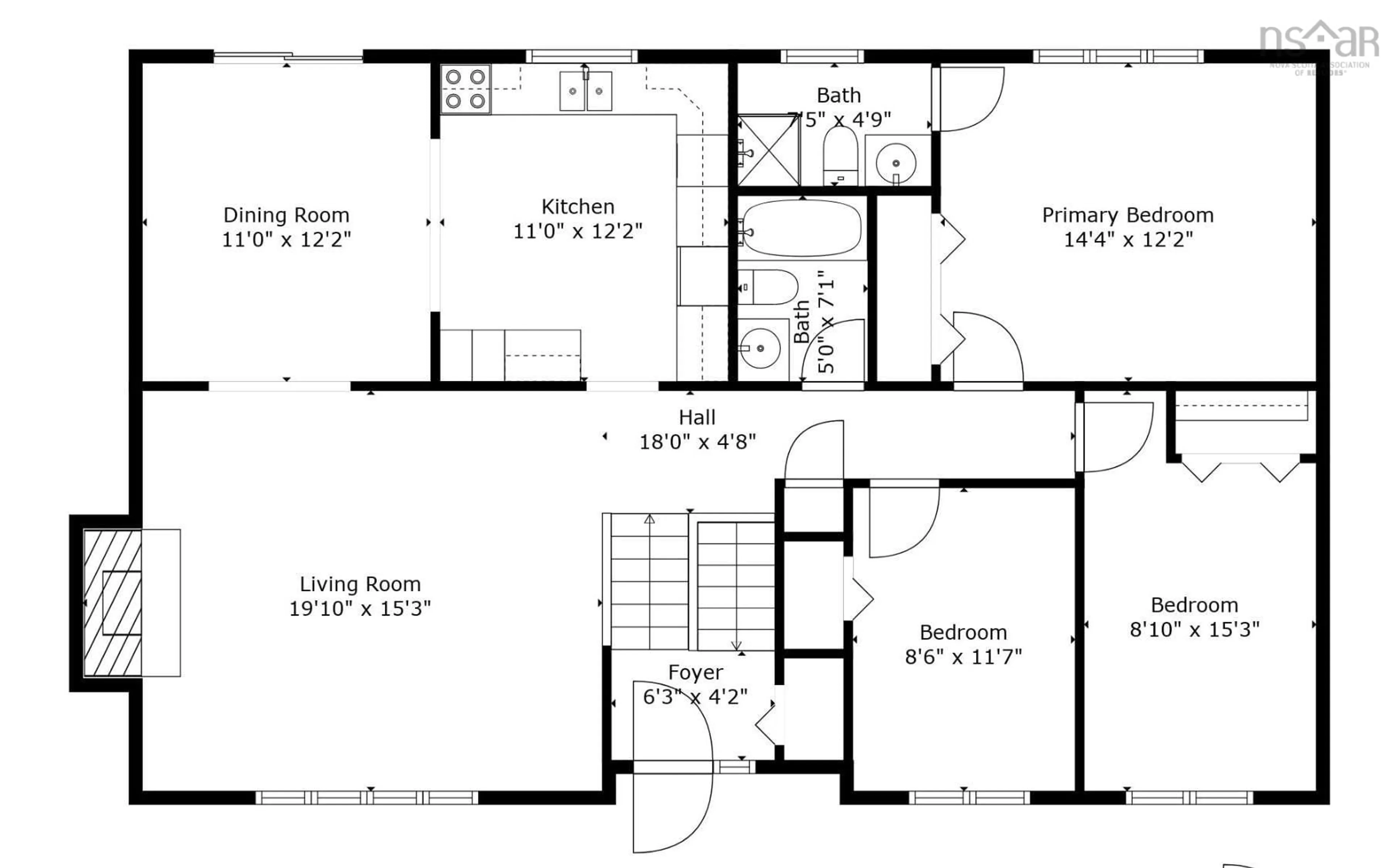 Floor plan for 239 Howe Ave, Fall River Nova Scotia B2T 1H7