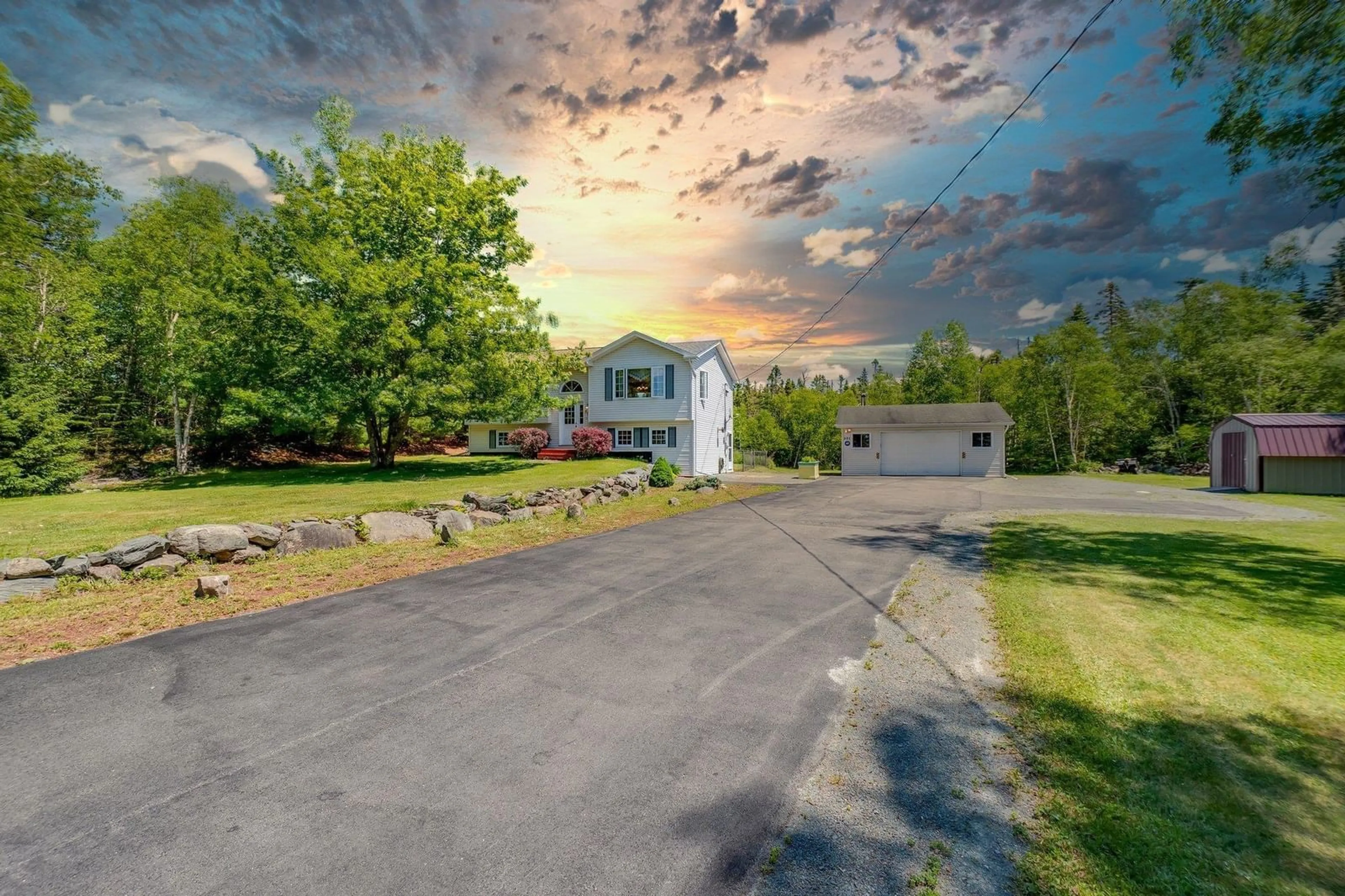 A pic from outside/outdoor area/front of a property/back of a property/a pic from drone, water/lake/river/ocean view for 501 Ostrea Lake Rd, Ostrea Lake Nova Scotia B0J 2L0