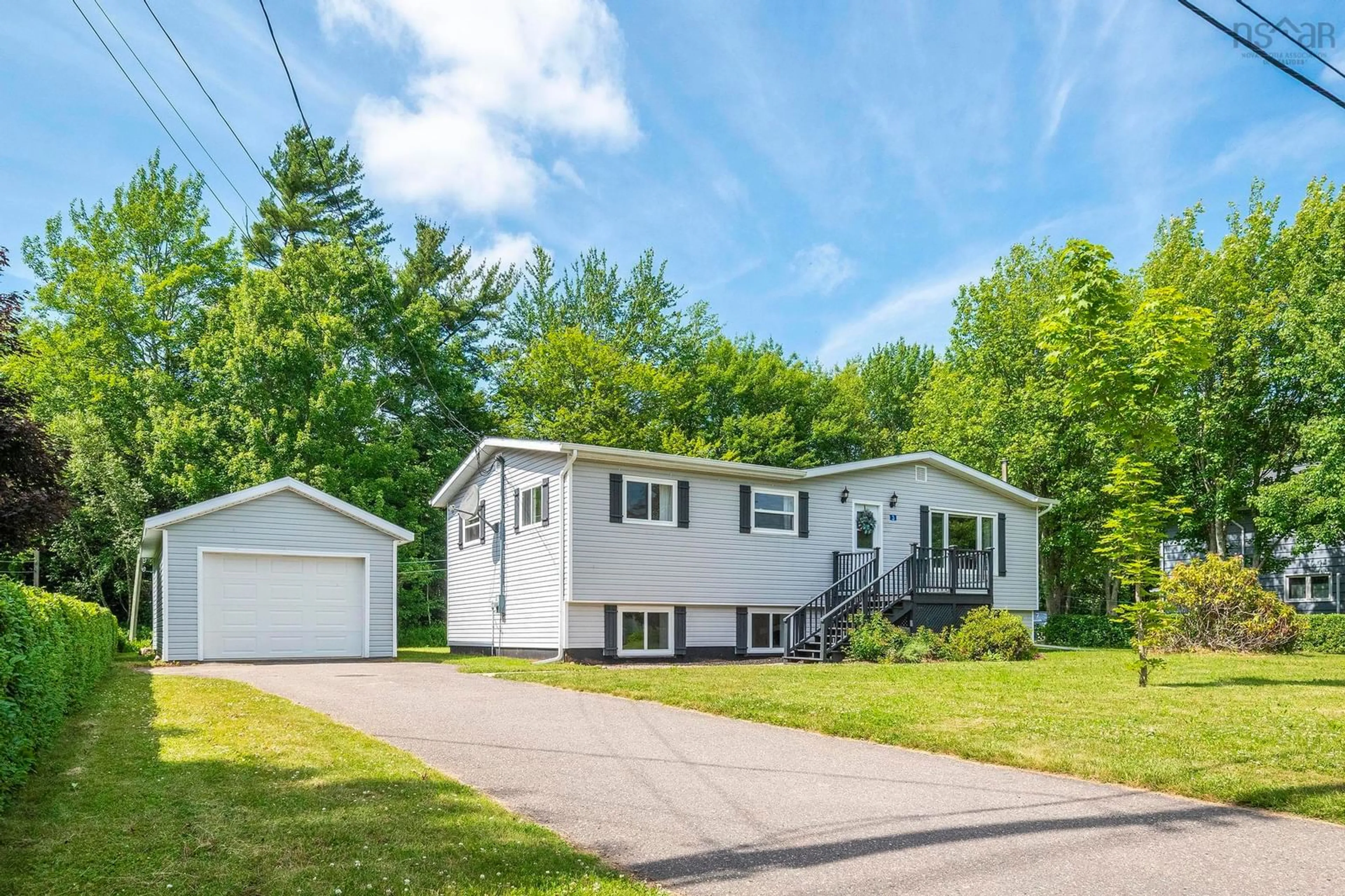 Home with vinyl exterior material, street for 3 Bentley Dr, Middleton Nova Scotia B0S 1P0