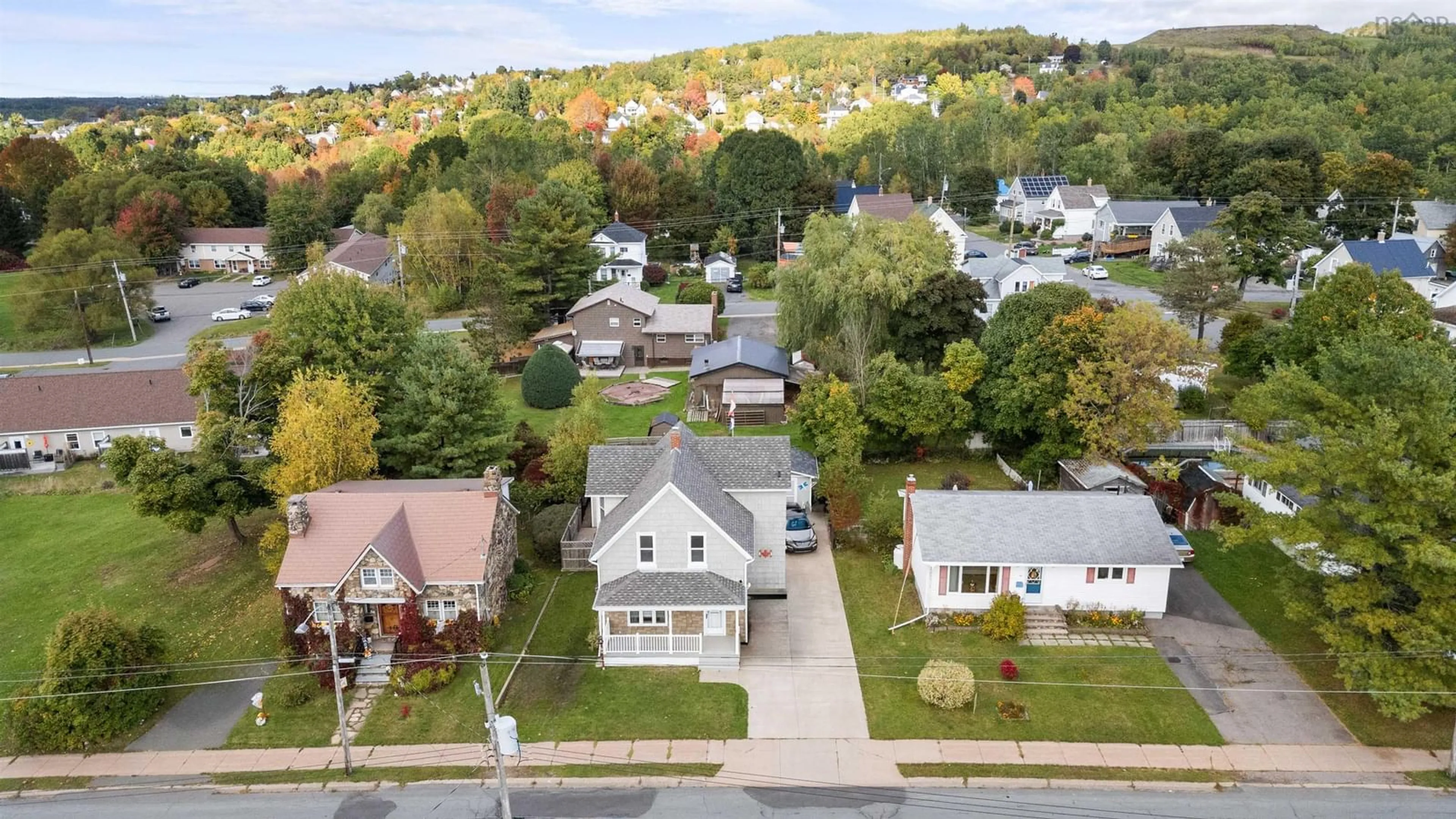 A pic from outside/outdoor area/front of a property/back of a property/a pic from drone, street for 56 Aberdeen Ave, New Glasgow Nova Scotia B2H 4A9