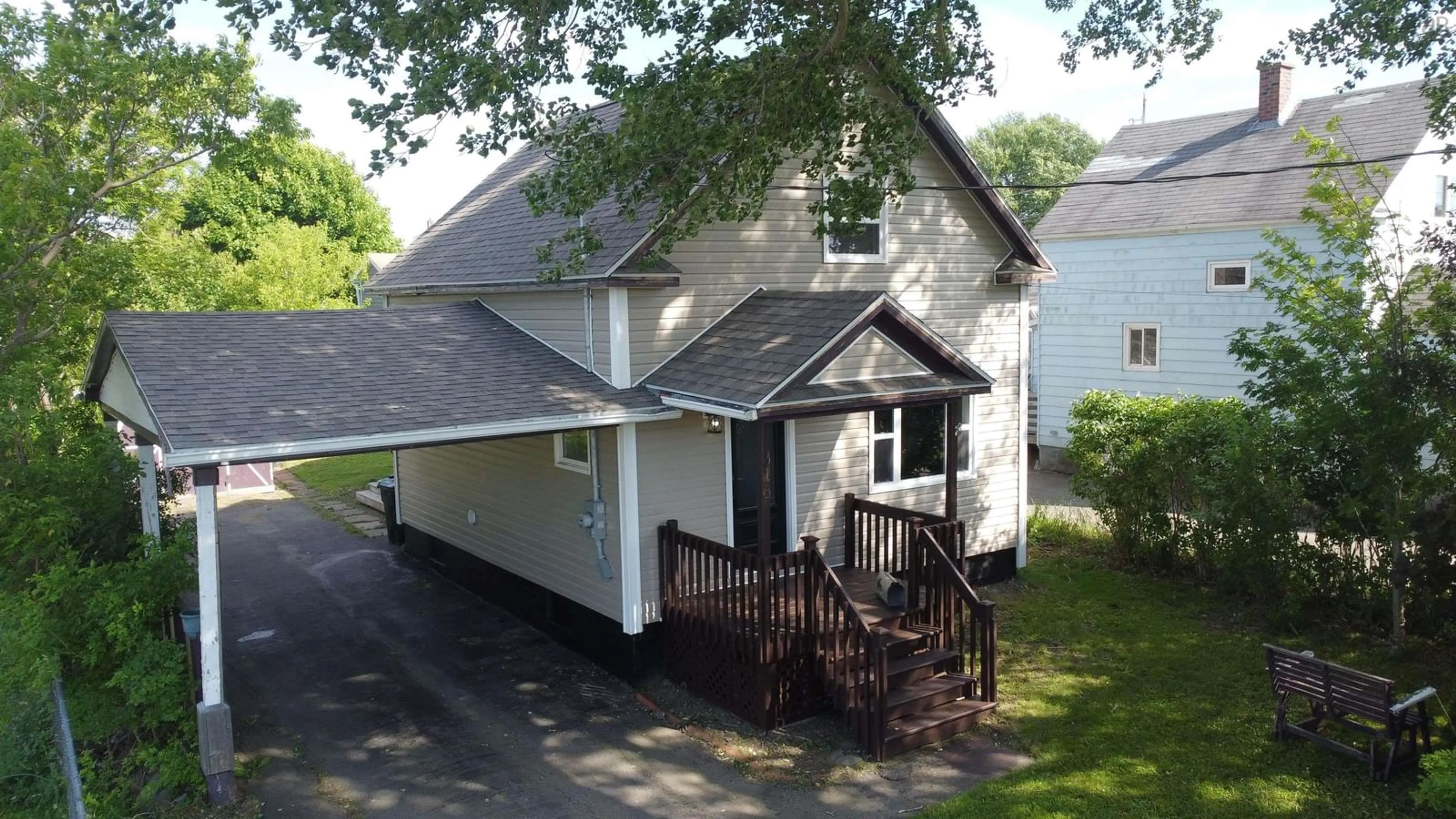 A pic from outside/outdoor area/front of a property/back of a property/a pic from drone, street for 316 Mahon St, New Waterford Nova Scotia B1H 3H5
