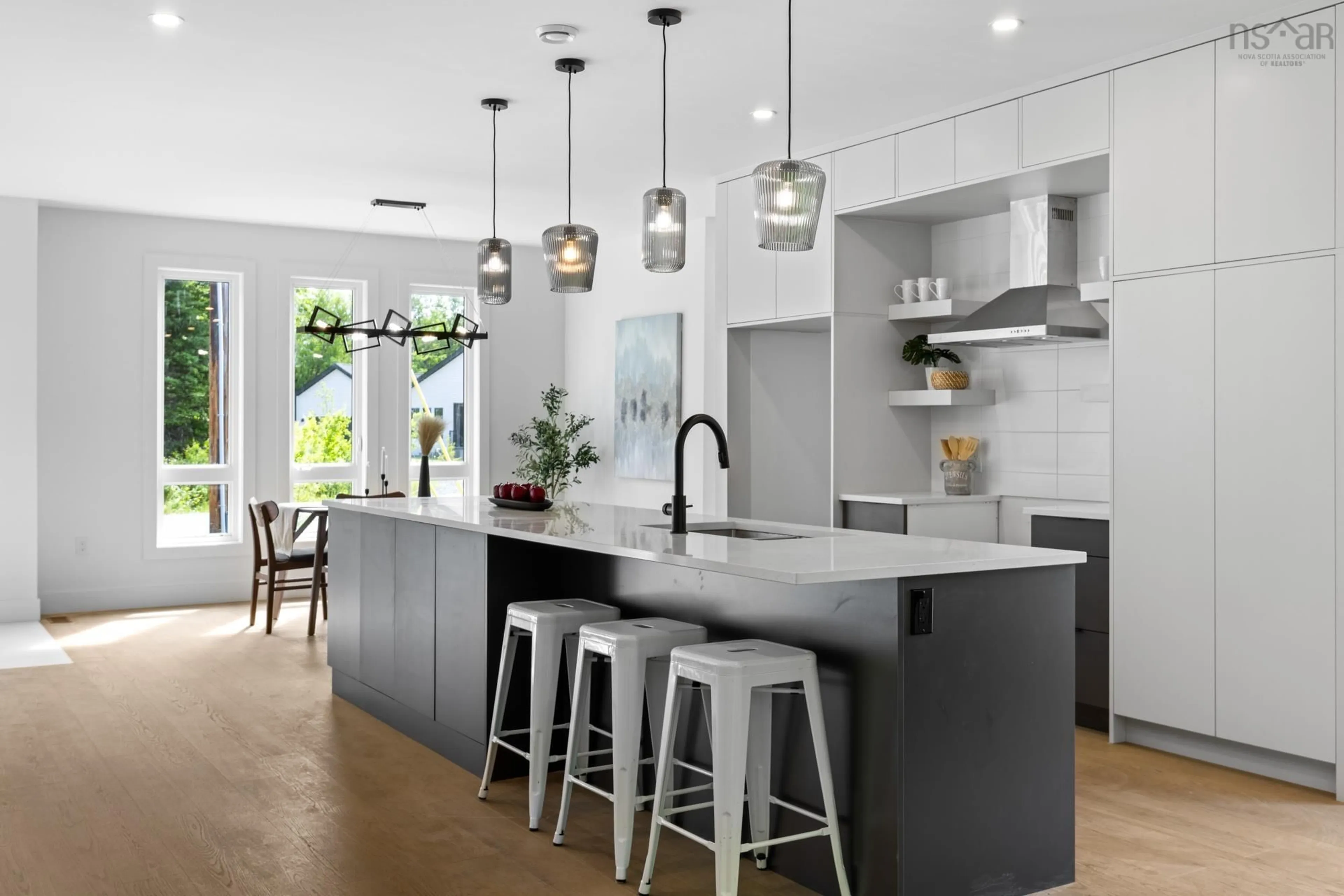 Contemporary kitchen, cement floor for 155 Carnoustie Dr, Hammonds Plains Nova Scotia B4B 0E5