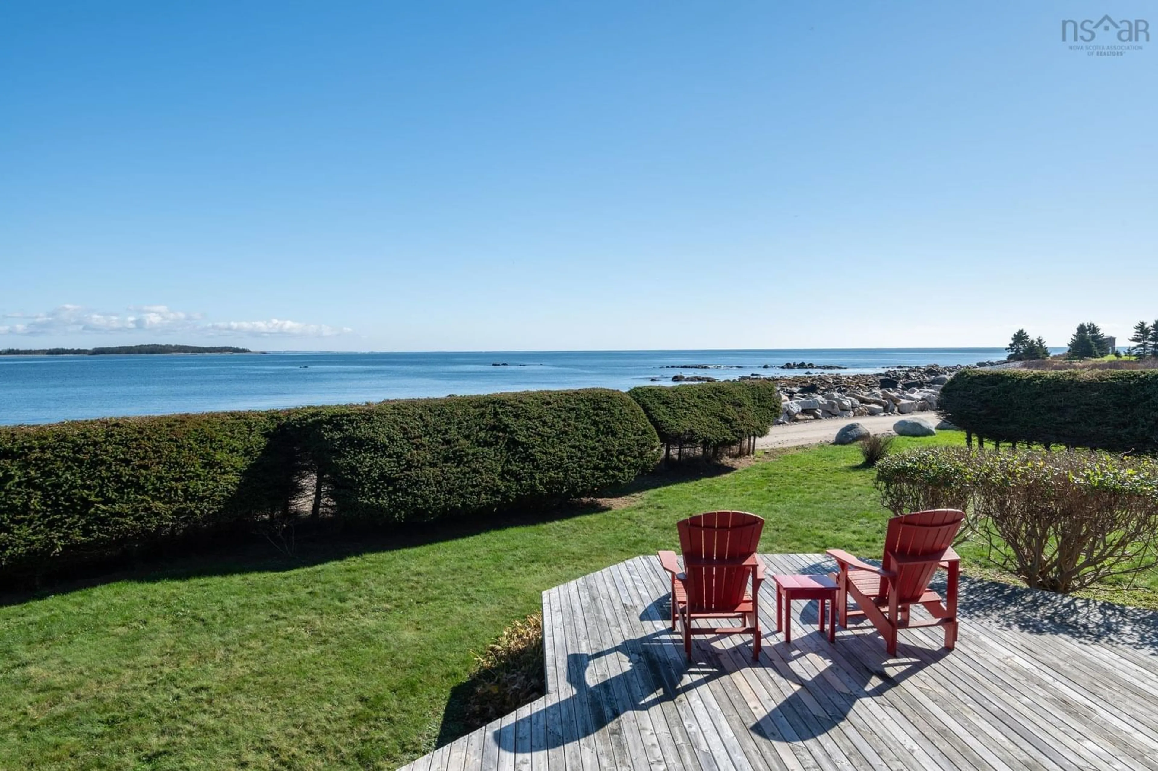 Patio, water/lake/river/ocean view for 104 Backman Rd, Bayswater Nova Scotia B0J 1T0