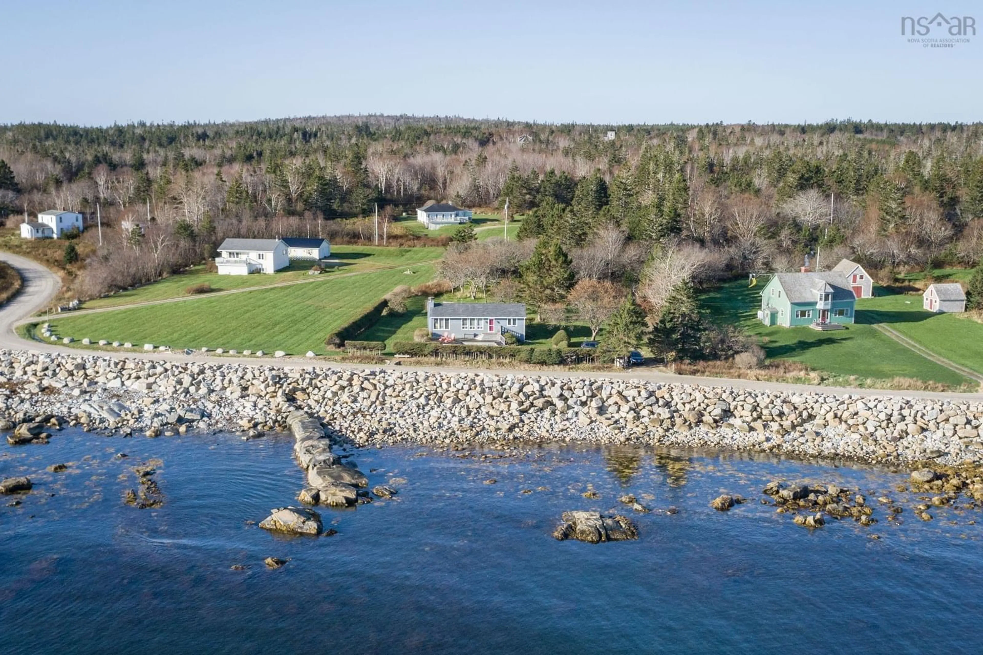 A pic from outside/outdoor area/front of a property/back of a property/a pic from drone, water/lake/river/ocean view for 104 Backman Rd, Bayswater Nova Scotia B0J 1T0