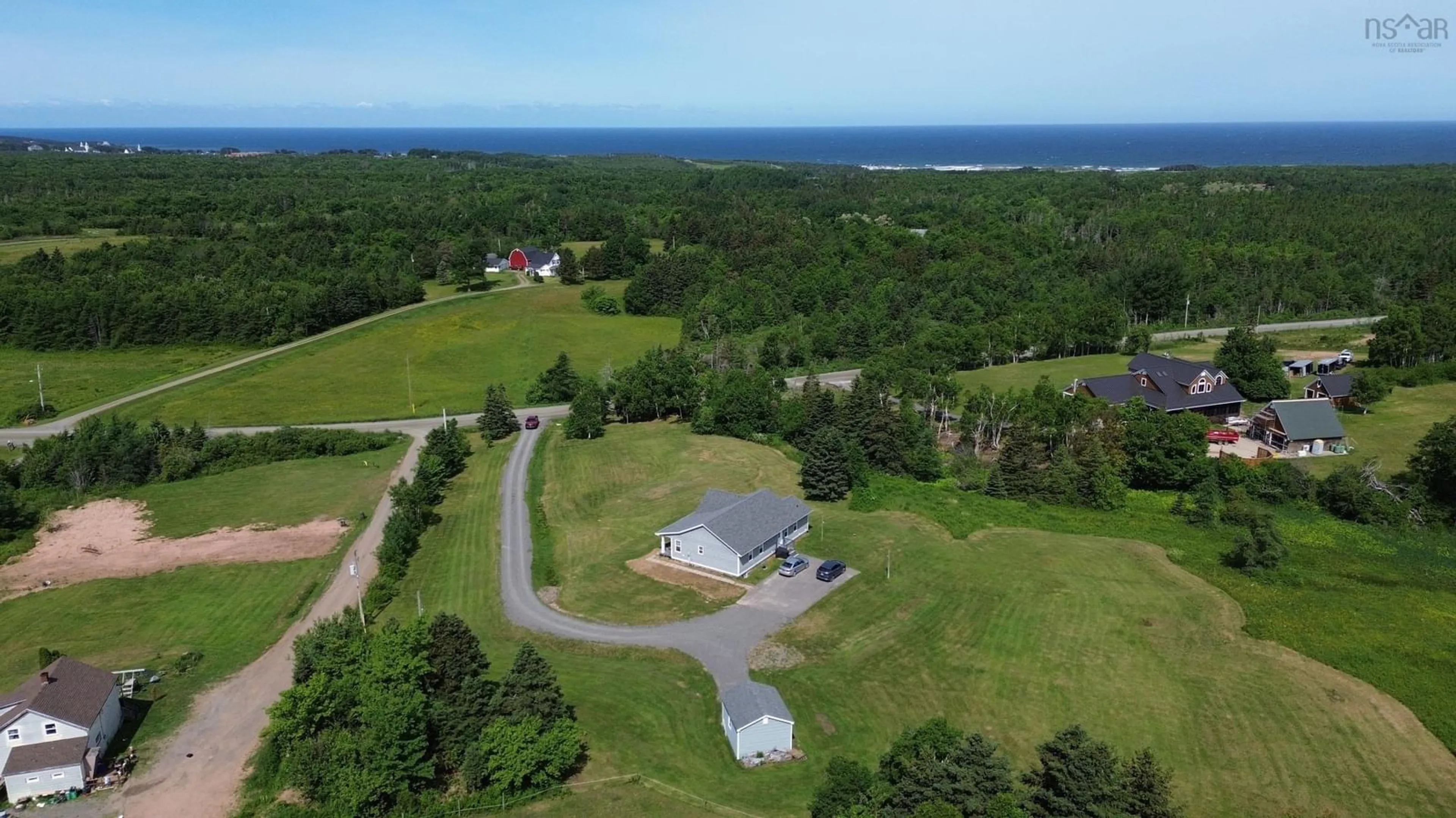 A pic from outside/outdoor area/front of a property/back of a property/a pic from drone, water/lake/river/ocean view for 151 Deepdale Rd #1, Inverness Nova Scotia B0E 1N0