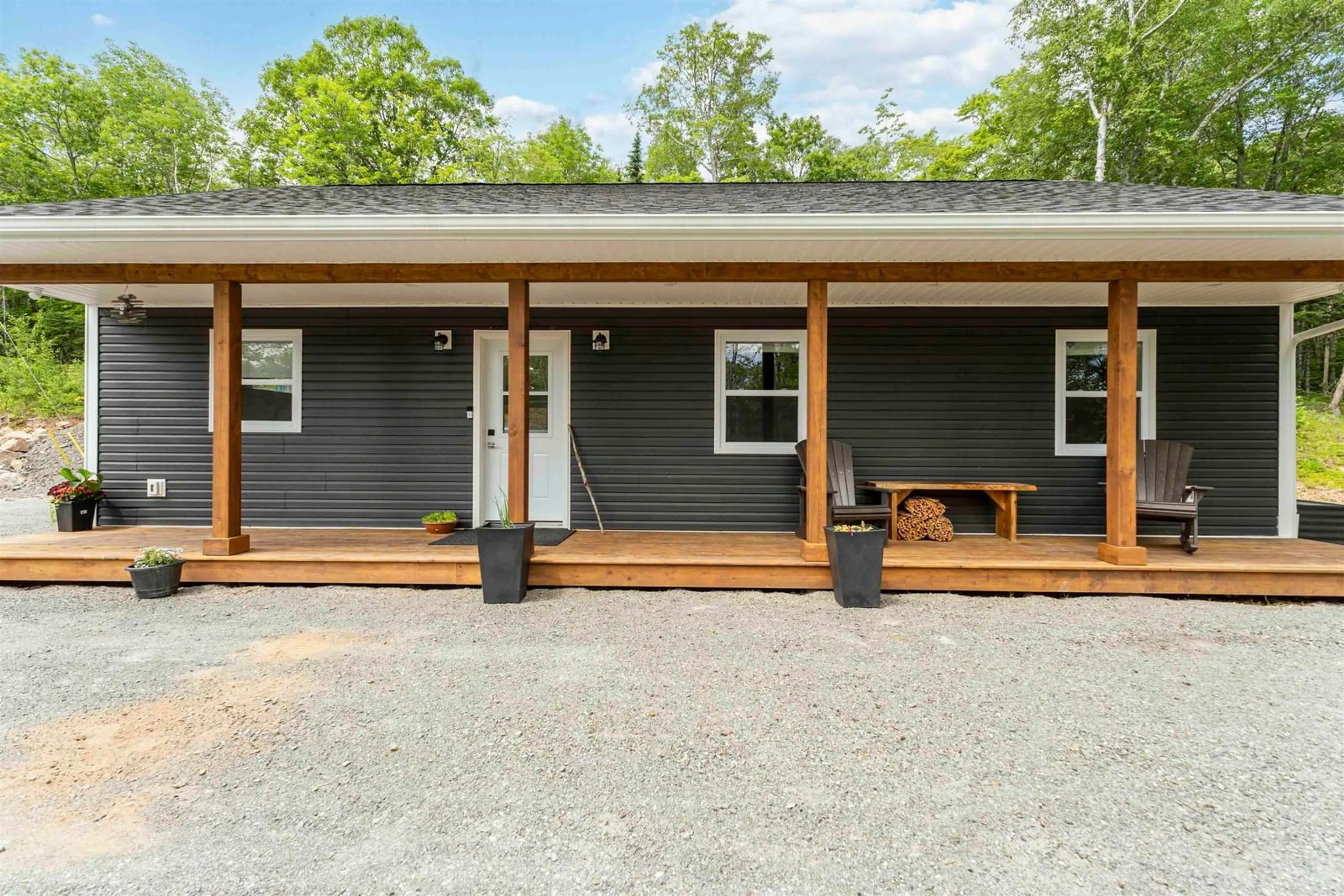 Home with vinyl exterior material, street for 2003 Highway 12, Forest Home Nova Scotia B4N 3V8