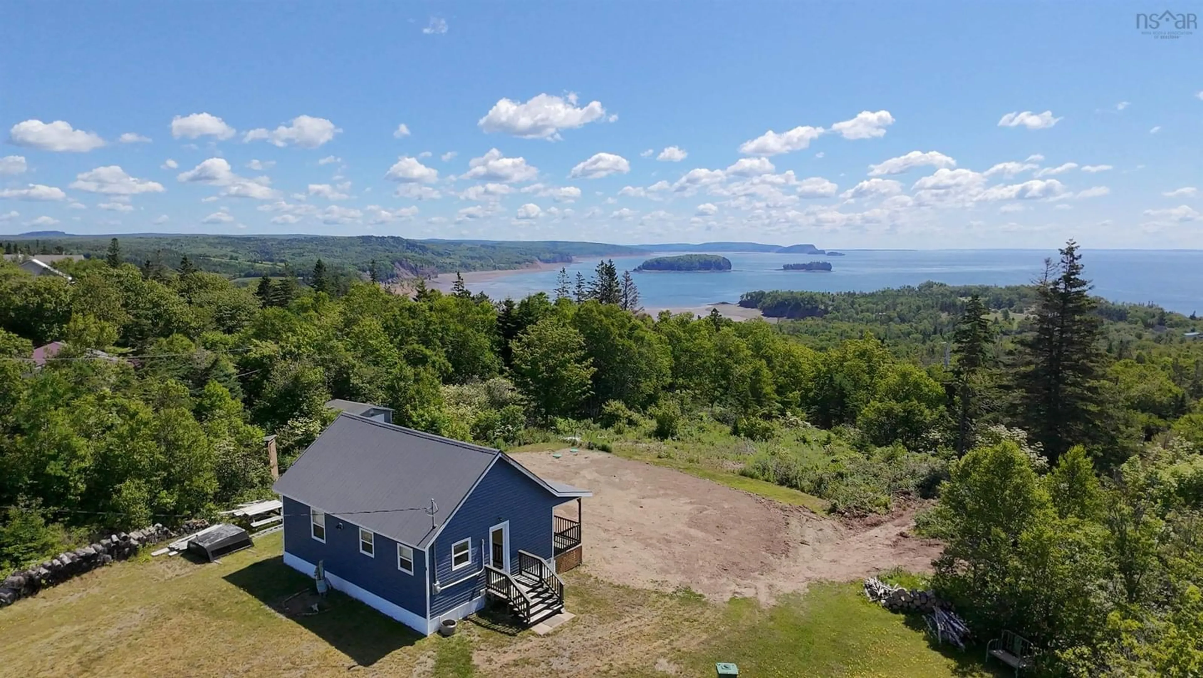 A pic from outside/outdoor area/front of a property/back of a property/a pic from drone, water/lake/river/ocean view for 4 Ridgeview Lane, Greenhill Nova Scotia B0M 1S0