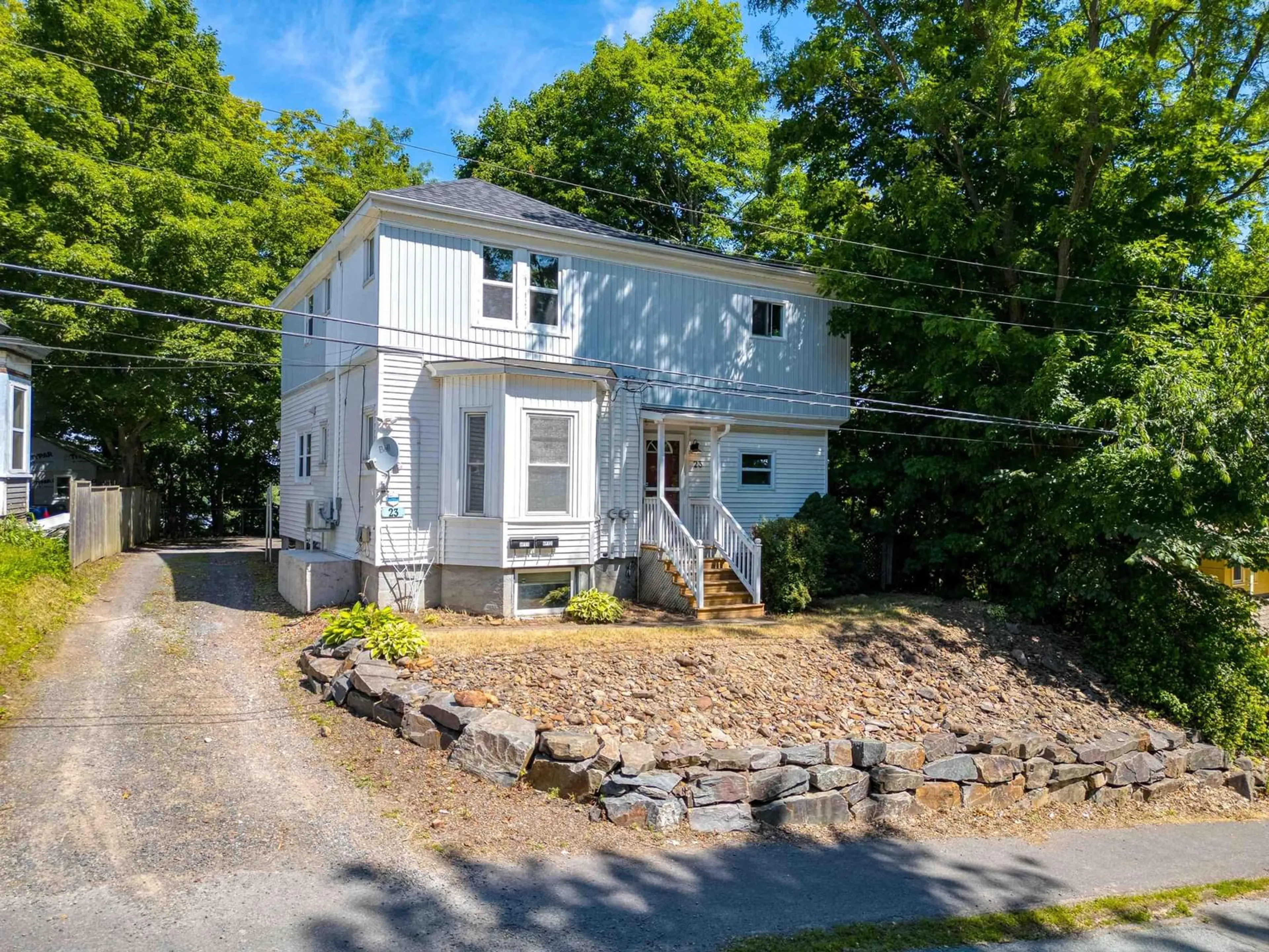 A pic from outside/outdoor area/front of a property/back of a property/a pic from drone, street for 23 Prospect Avenue, Kentville Nova Scotia B4N 2L7
