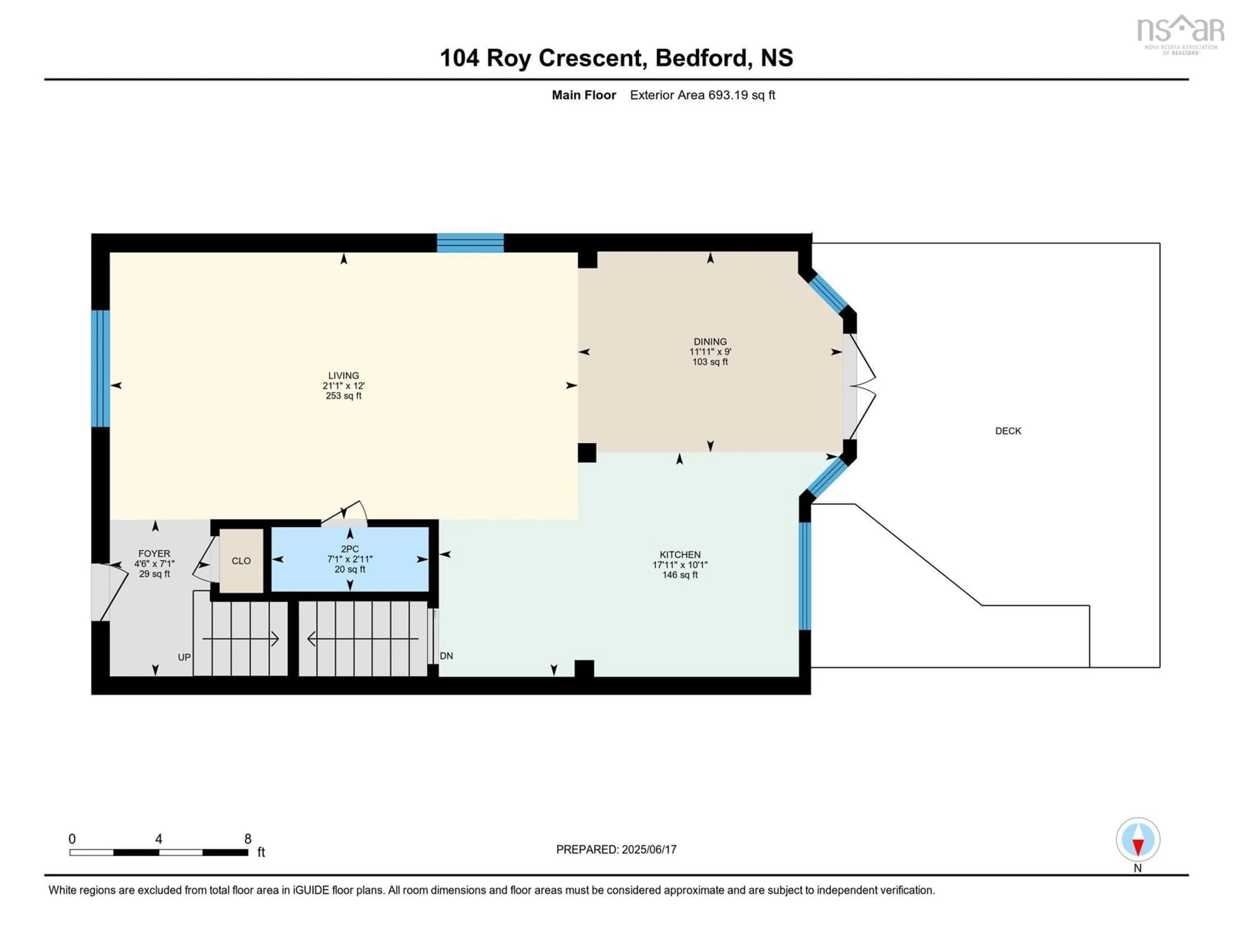Floor plan for 104 Roy Cres, Bedford Nova Scotia B4A 3R6