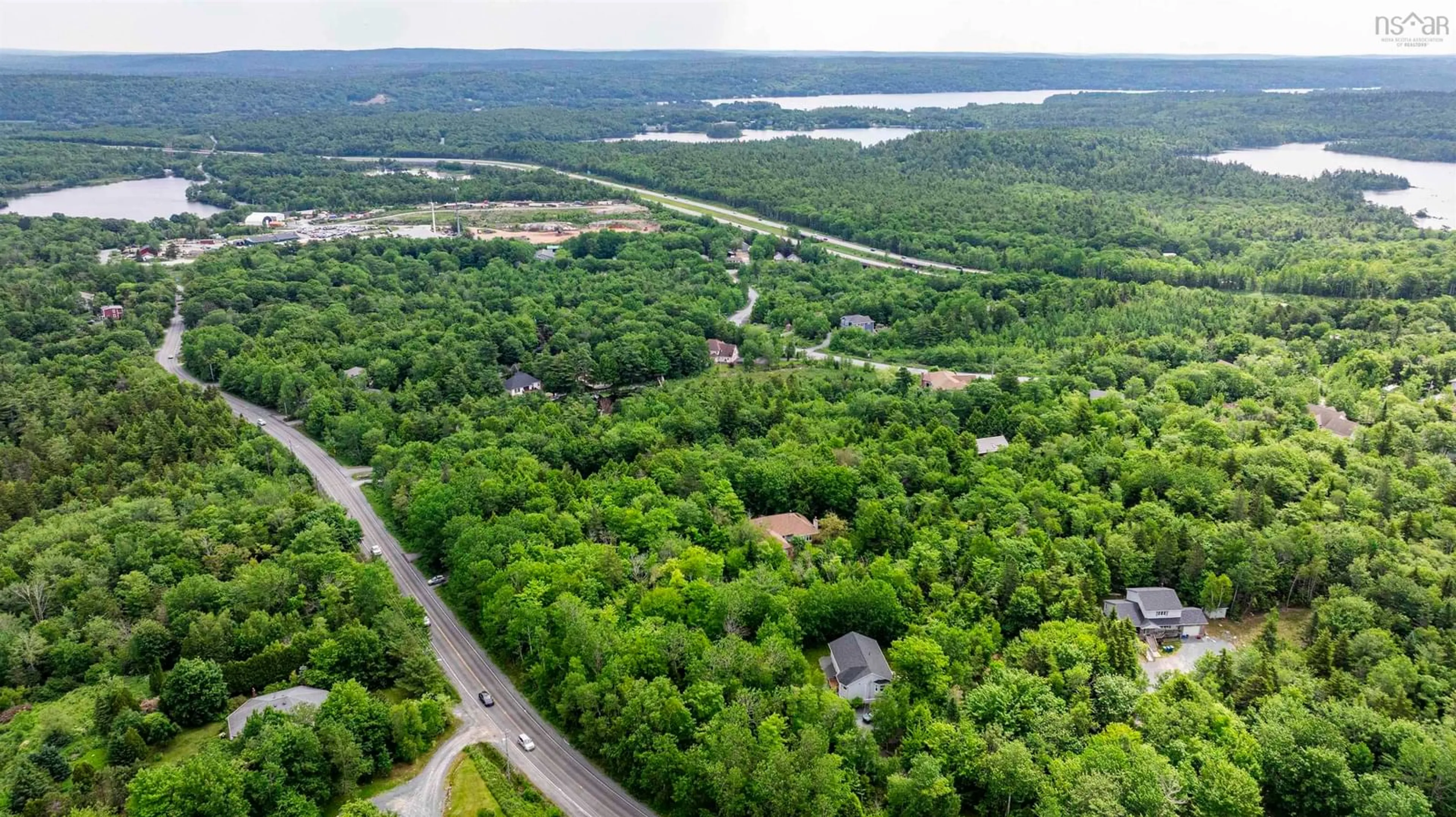 A pic from outside/outdoor area/front of a property/back of a property/a pic from drone, forest/trees view for 777 Cobequid Rd, Lower Sackville Nova Scotia B4C 4A2