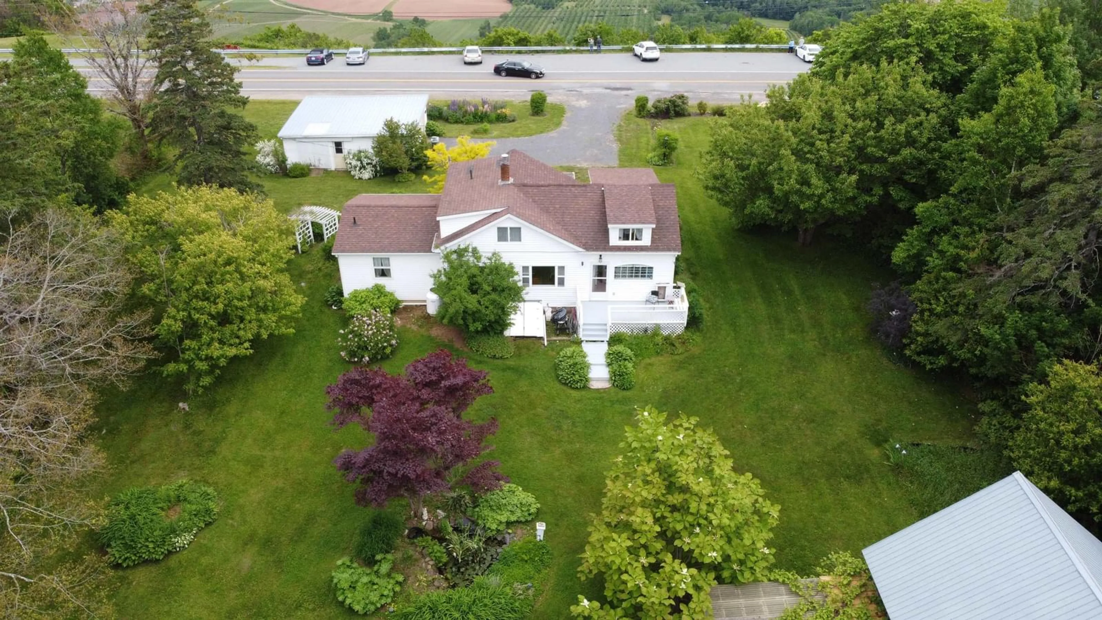 A pic from outside/outdoor area/front of a property/back of a property/a pic from drone, unknown for 3395 Highway 358, Arlington Nova Scotia B0P 1H0